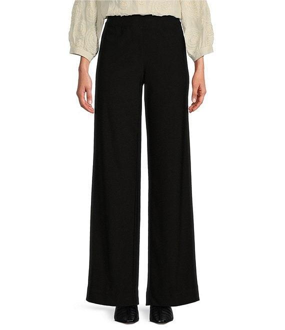 John Mark Stretch Pull-On Wide Leg Straight Pants Product Image