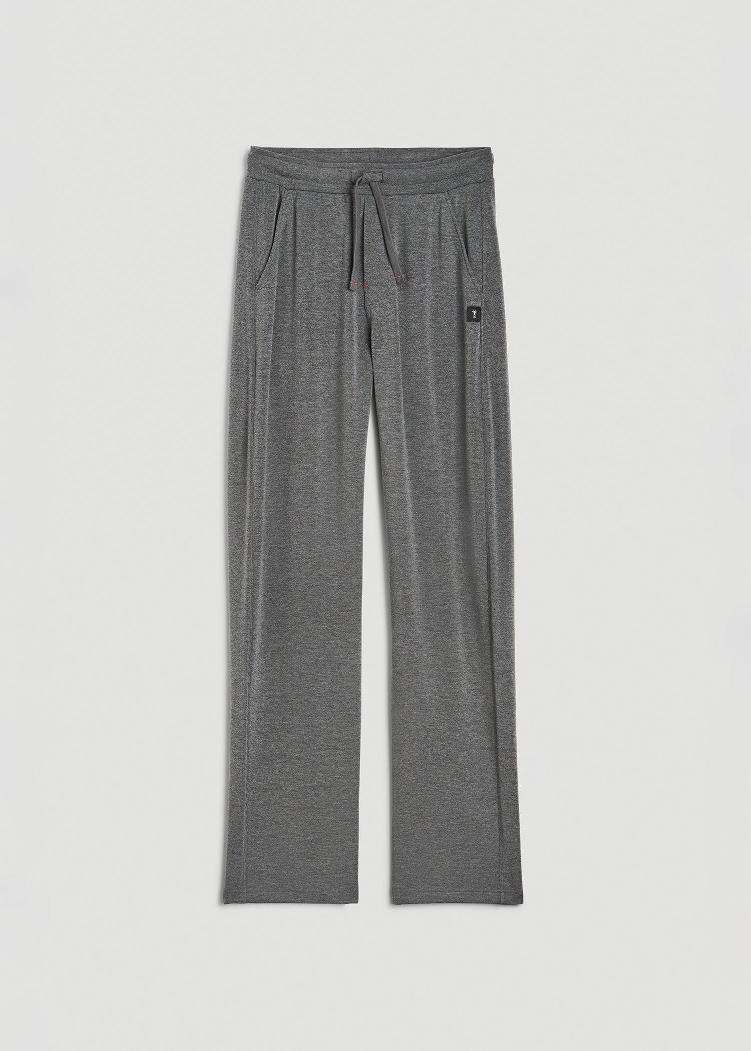 Open-Bottom Tall Men's Pajama Pants in Charcoal Mix Product Image