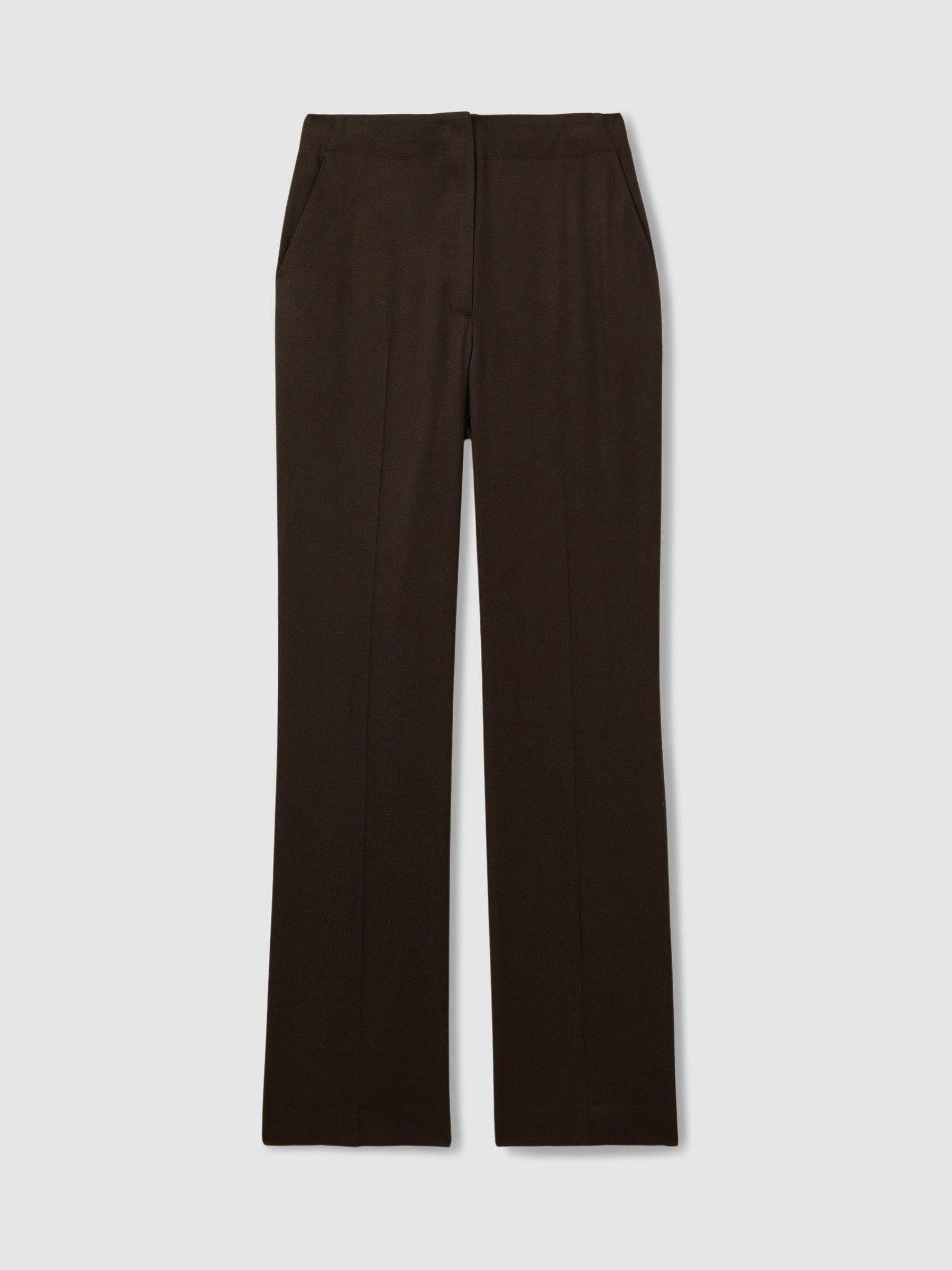 Atelier Virgin Wool-Blend Suit Trousers in Chocolate Product Image