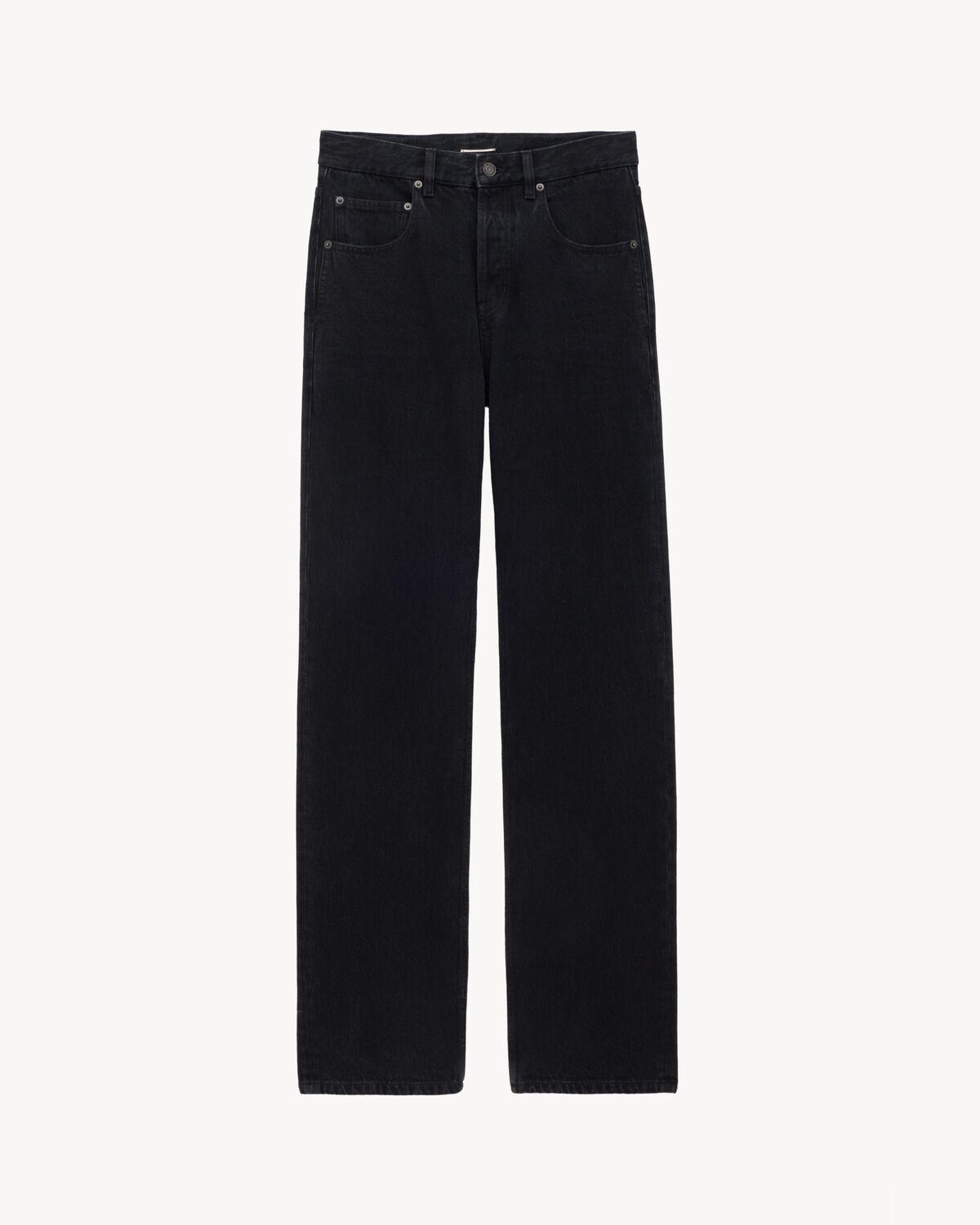 baggy jeans in carbon black denim | Saint Laurent | YSL.com Product Image
