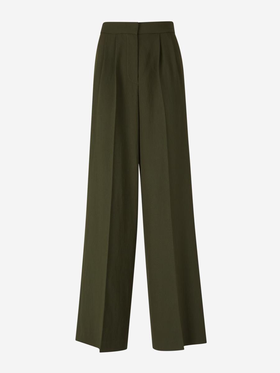 FABIANA FILIPPI Straight Dress Pants In Dark Green Product Image