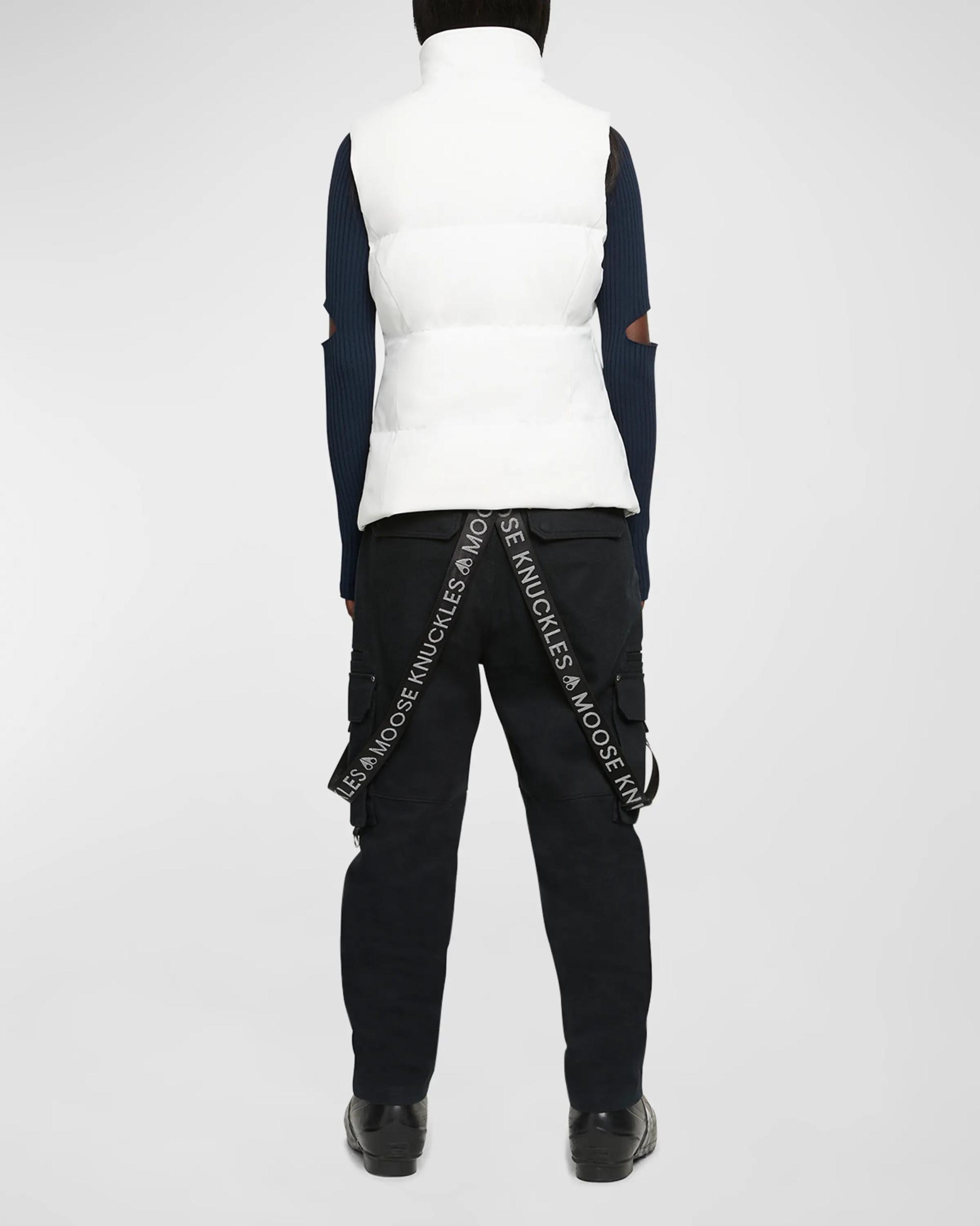 Moose knuckles Womens Gold Cambria White Vest Product Image