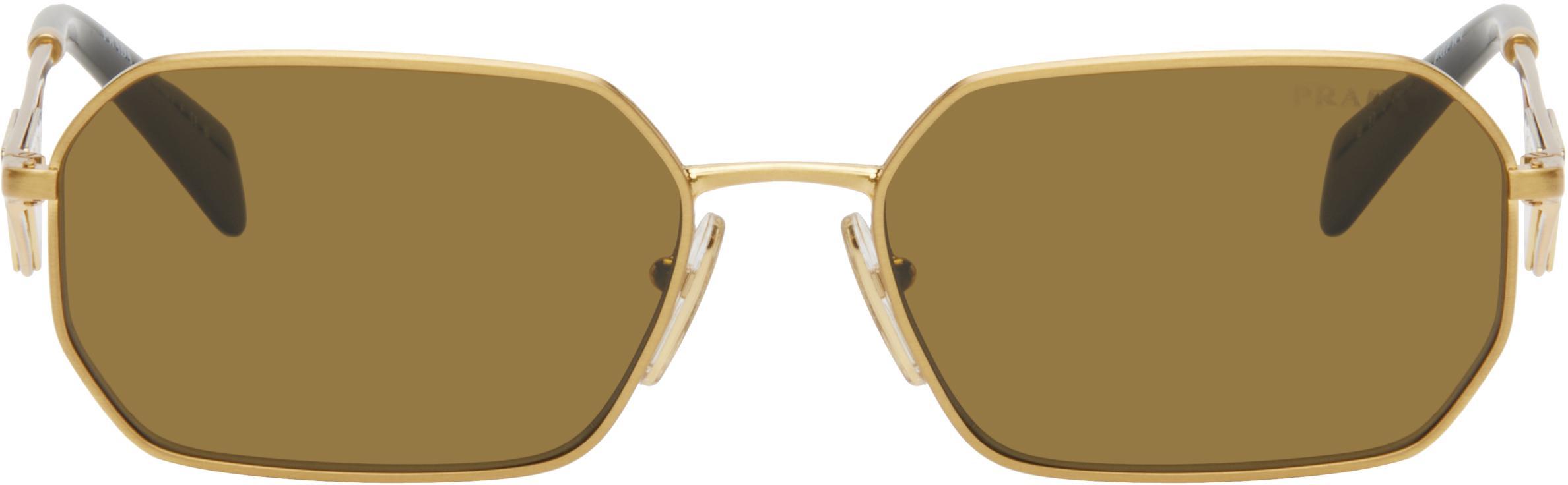 PRADA Sunglasses With Triangle Logo In 15n01t Product Image