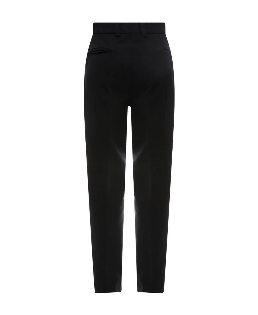 BRUNELLO CUCINELLI Cropped Cotton Trousers In Black Product Image