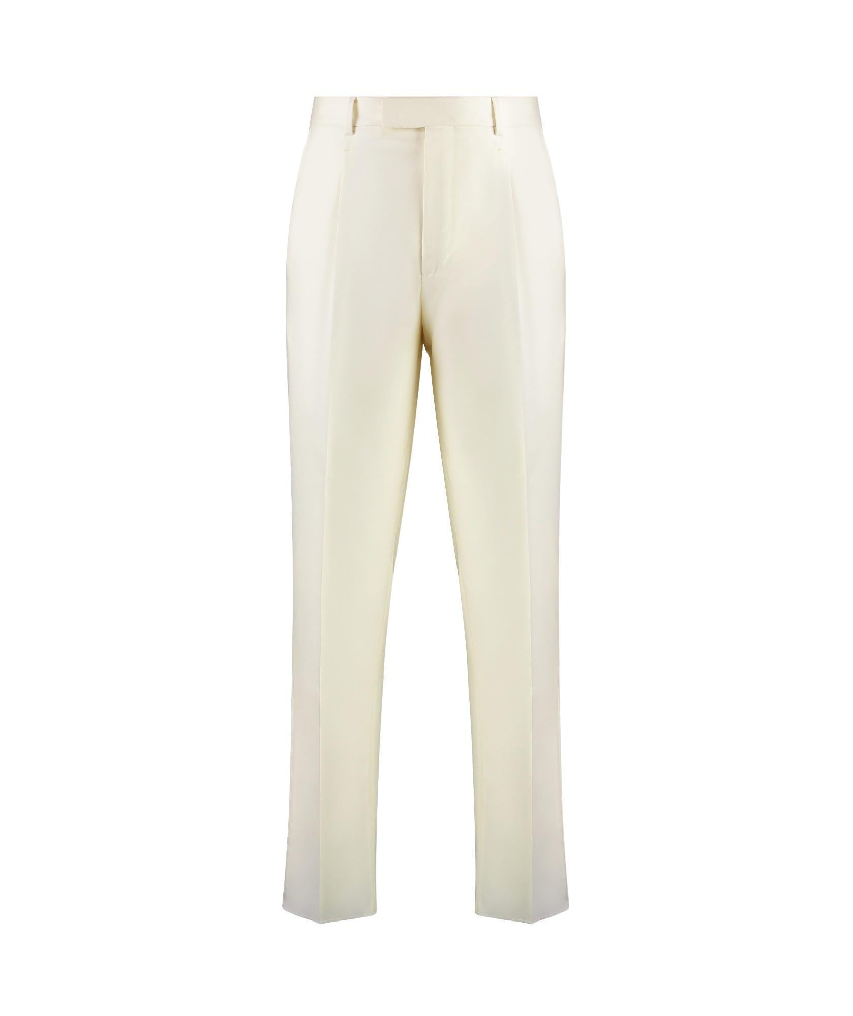 ZEGNA Wool Trousers In Beige Product Image