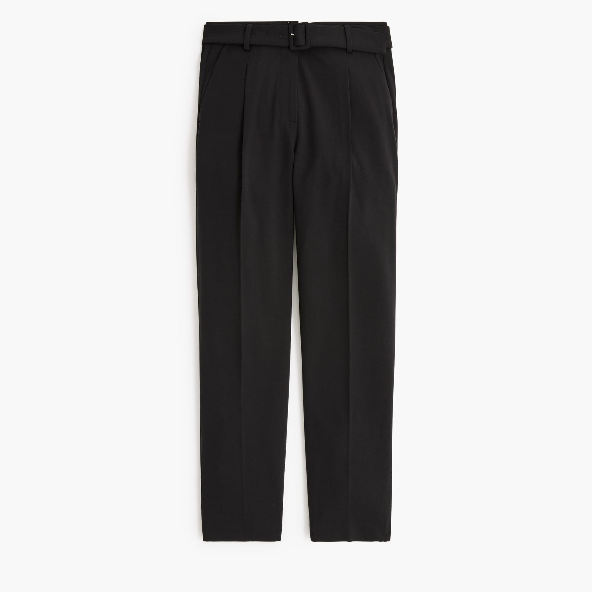 Belted straight-leg trouser pant Product Image