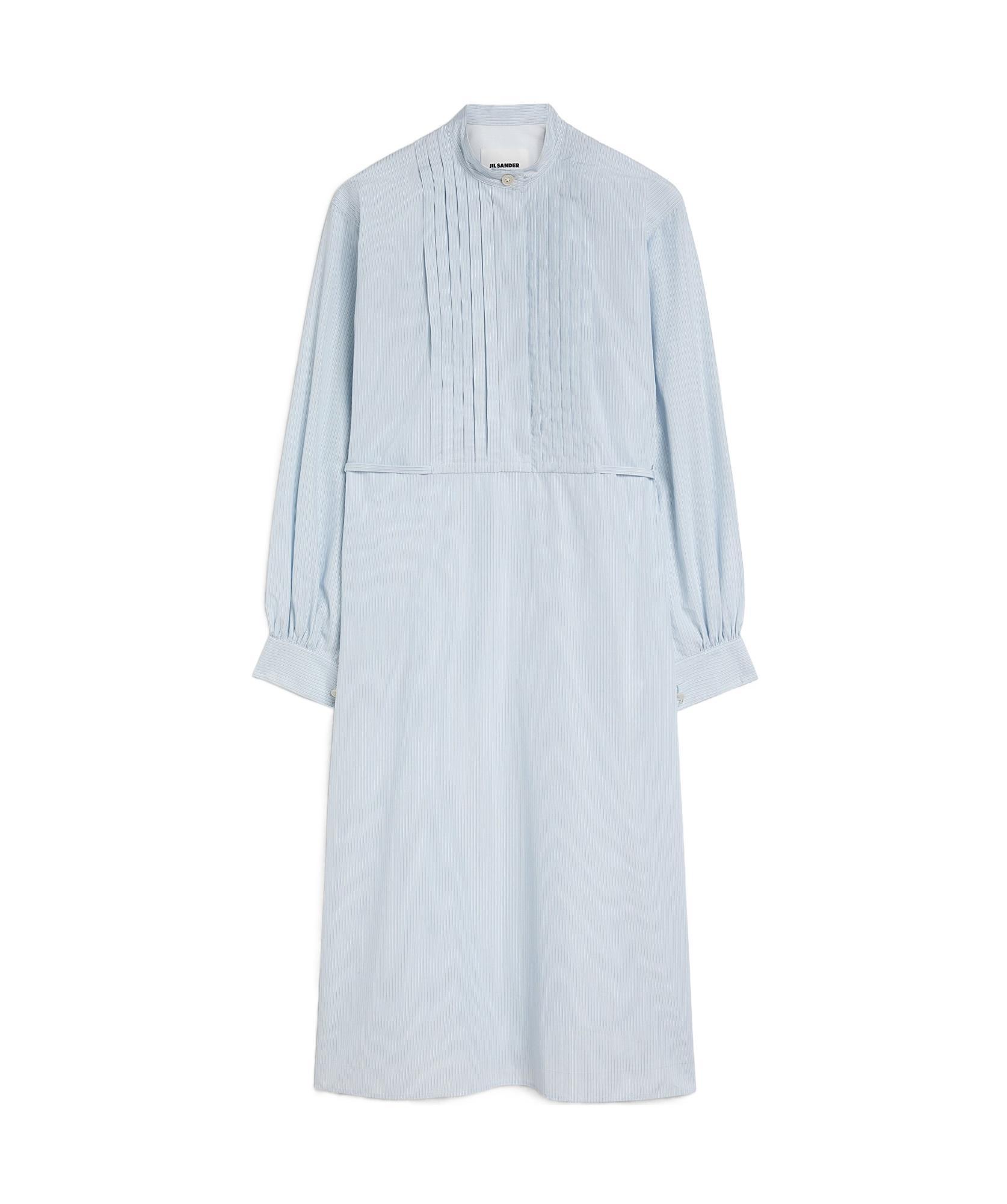 JIL SANDER Long-sleeve Cotton Midi Dress In White Product Image