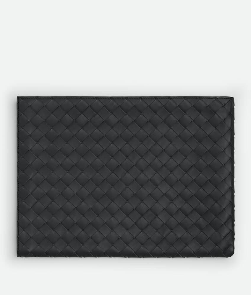 Men's Intrecciato Half Zipped Pouch in Ardoise/deep pacific Product Image