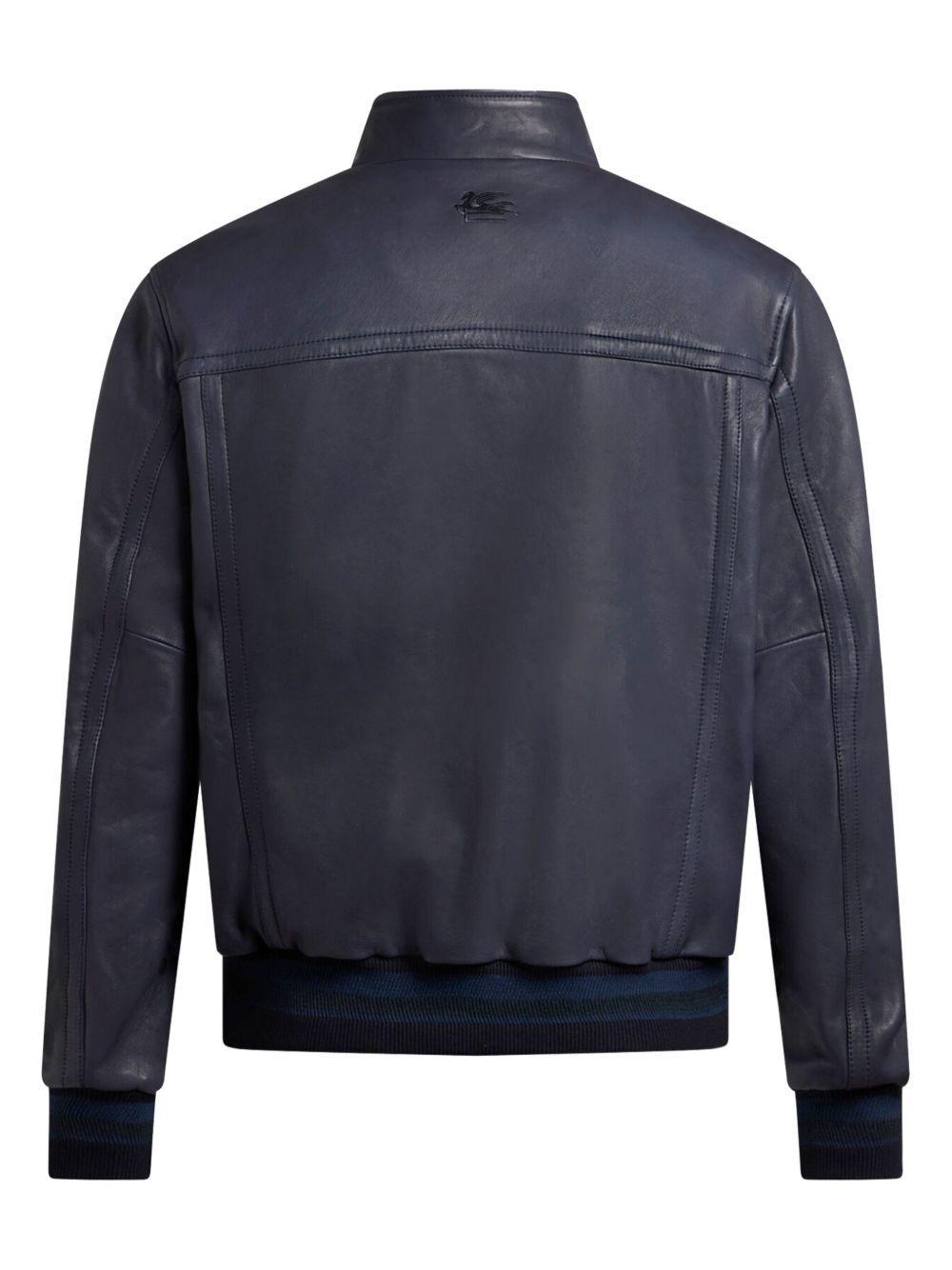 leather bomber jacket Product Image