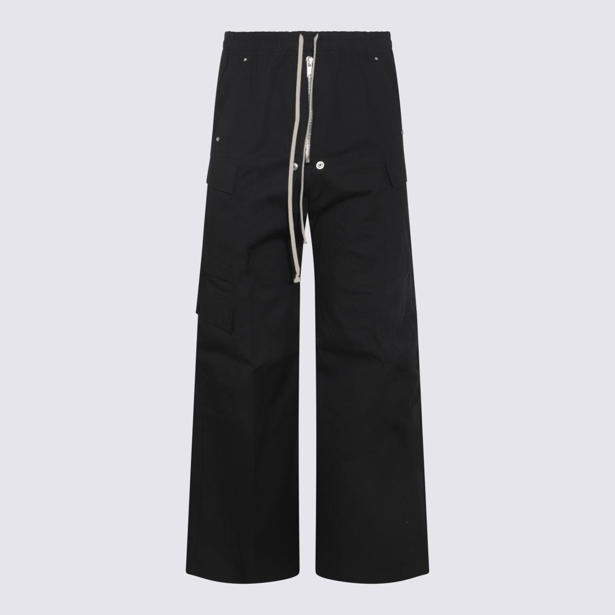 RICK OWENS Black Cotton Pants Product Image