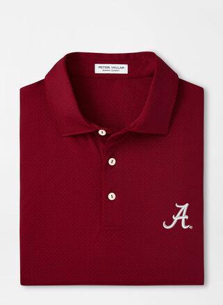 Peter Millar Mens Alabama Tesseract Performance Jersey Polo | Color: Crimson | Size: XXL Product Image
