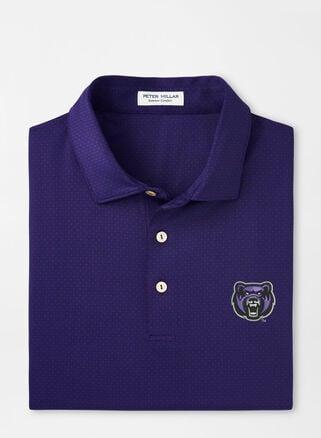 Peter Millar Mens Central Arkansas Tesseract Performance Jersey Polo | Color: Purple | Size: 3XL Product Image