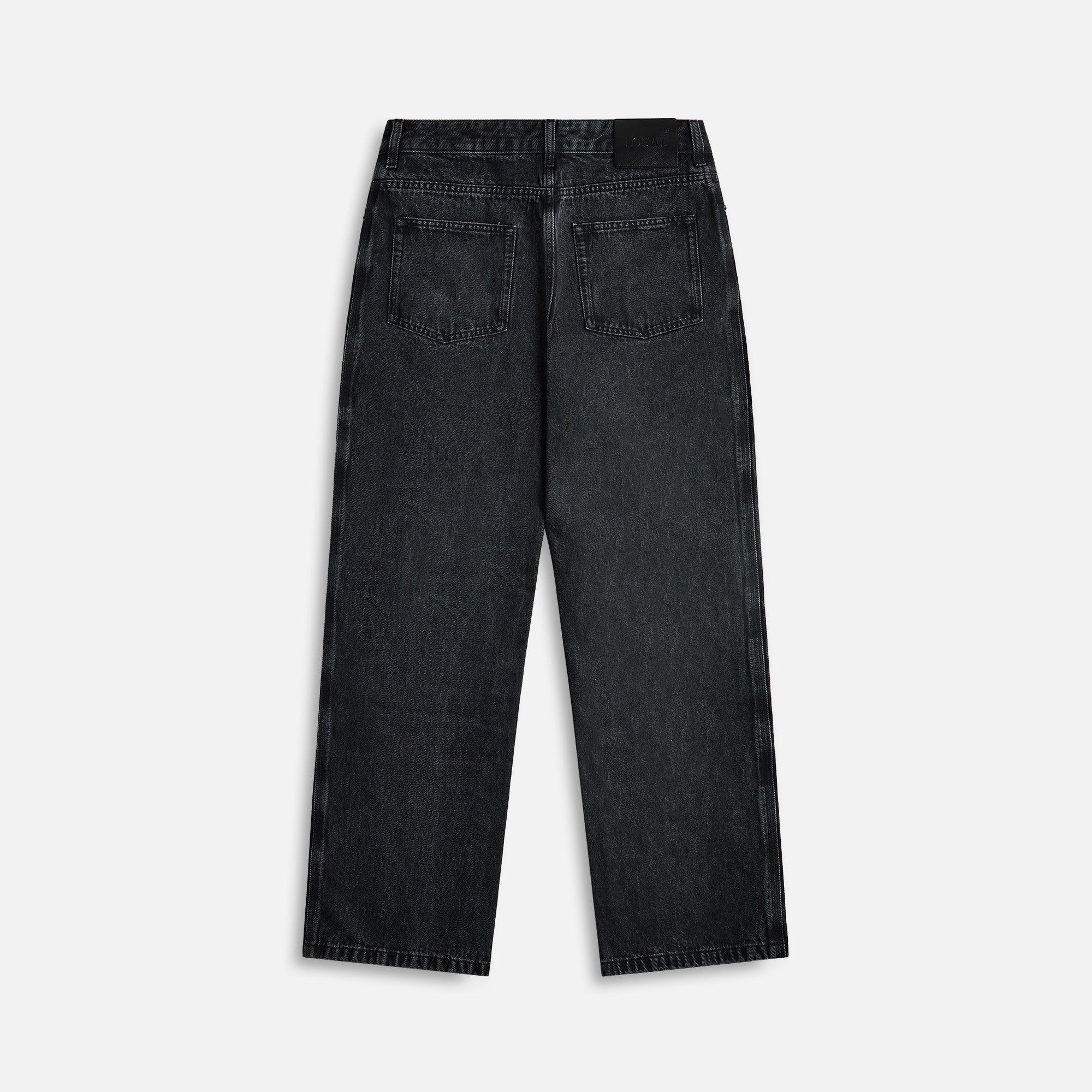 Loewe Anagram Baggy Jeans - Black Male Product Image