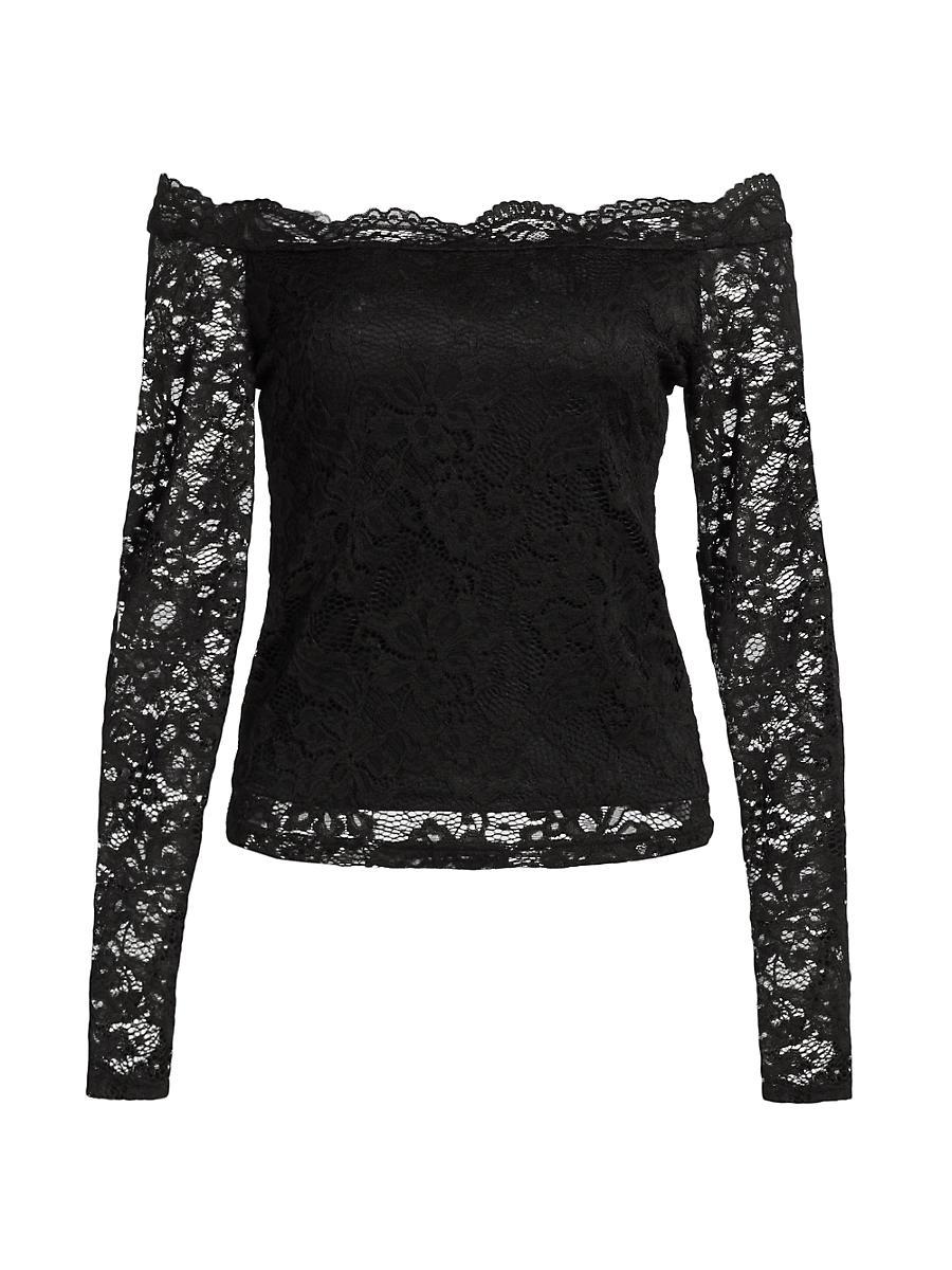 Womens Lace Off-the-Shoulder Top Product Image