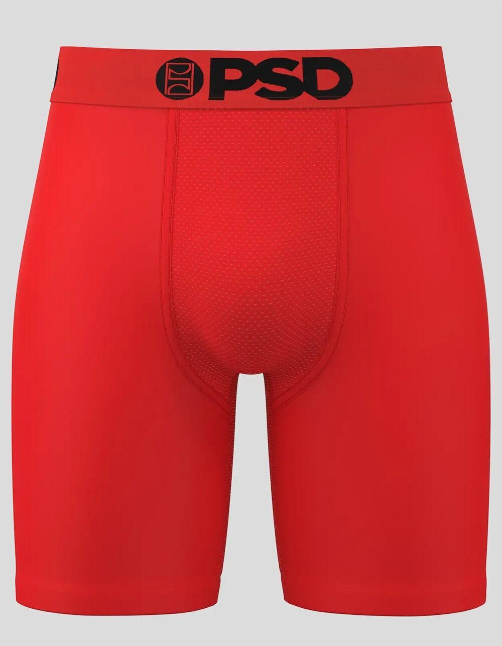 PSD Solids Infrared Mens Boxer Briefs - RED Product Image