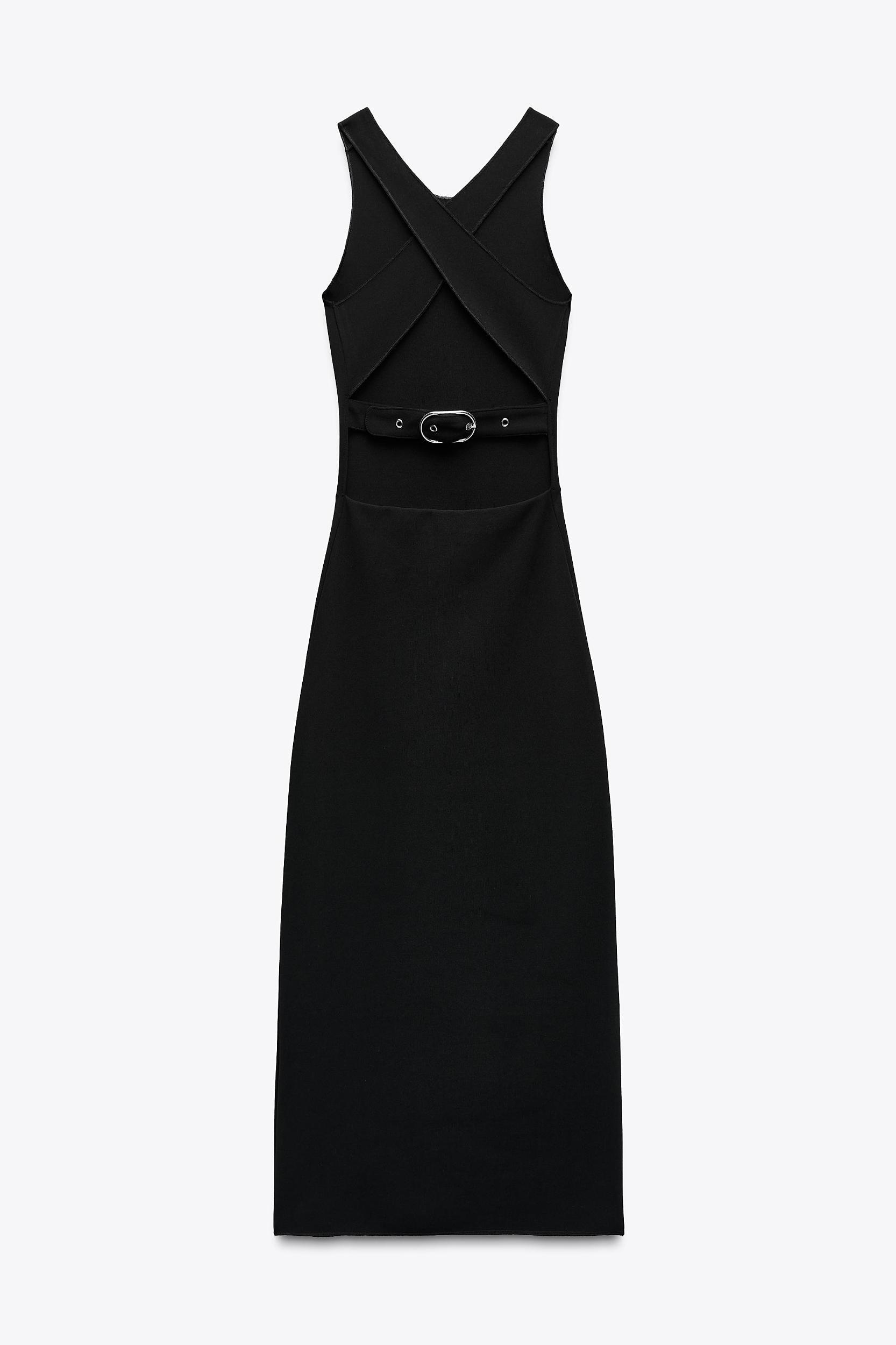 STRETCH CONTOURING BUCKLE DRESS Product Image