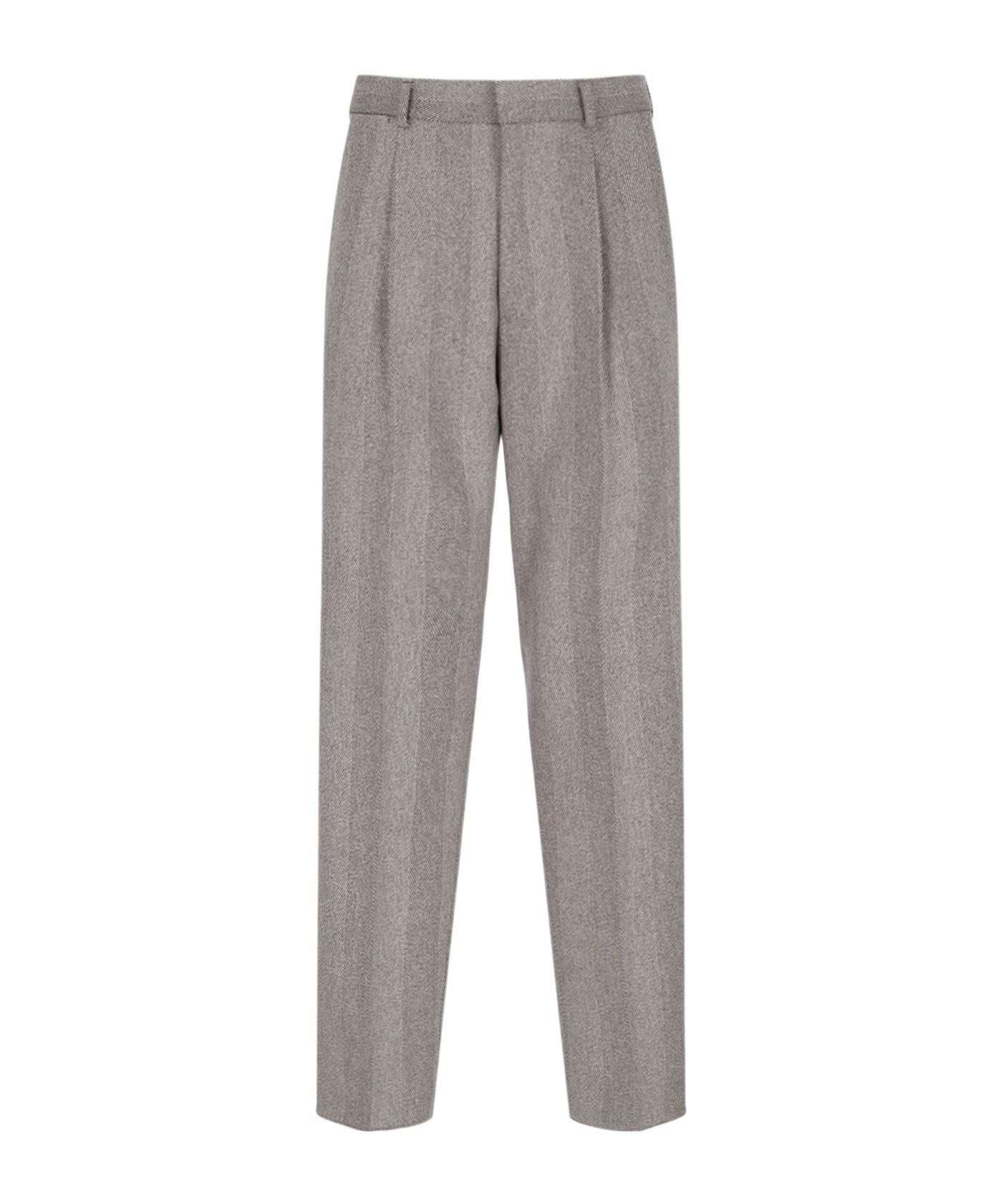 LORO PIANA Virgin Wool Straight Pants In Multicolor Product Image