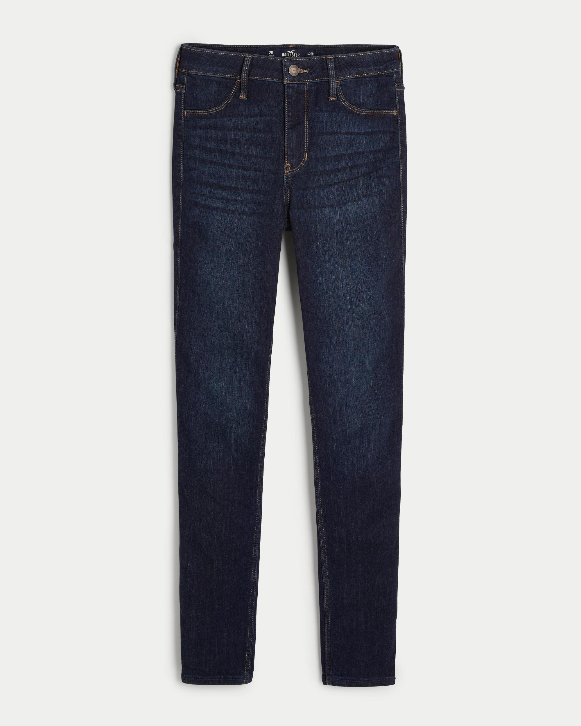 High-Rise Dark Wash Jean Leggings Product Image
