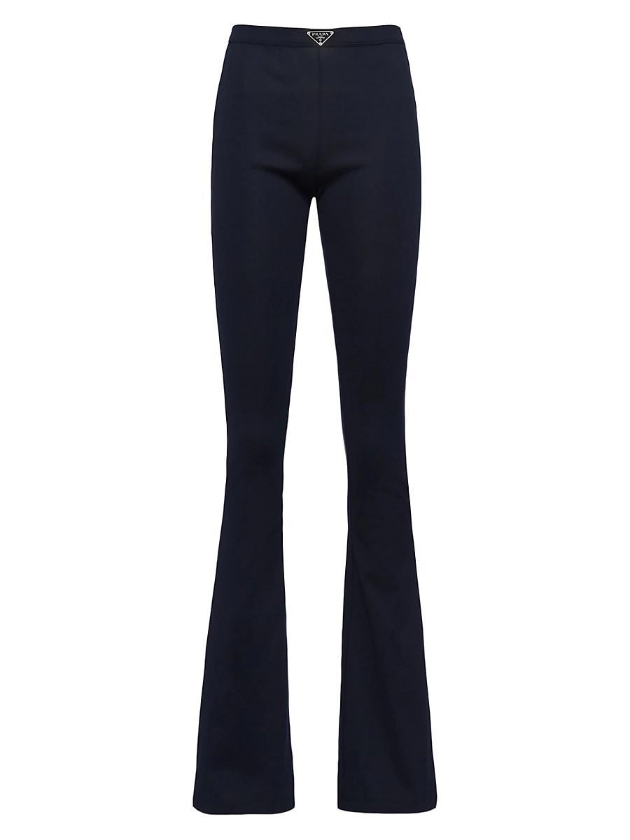 Womens Ribbed Knit Cotton Pants Product Image