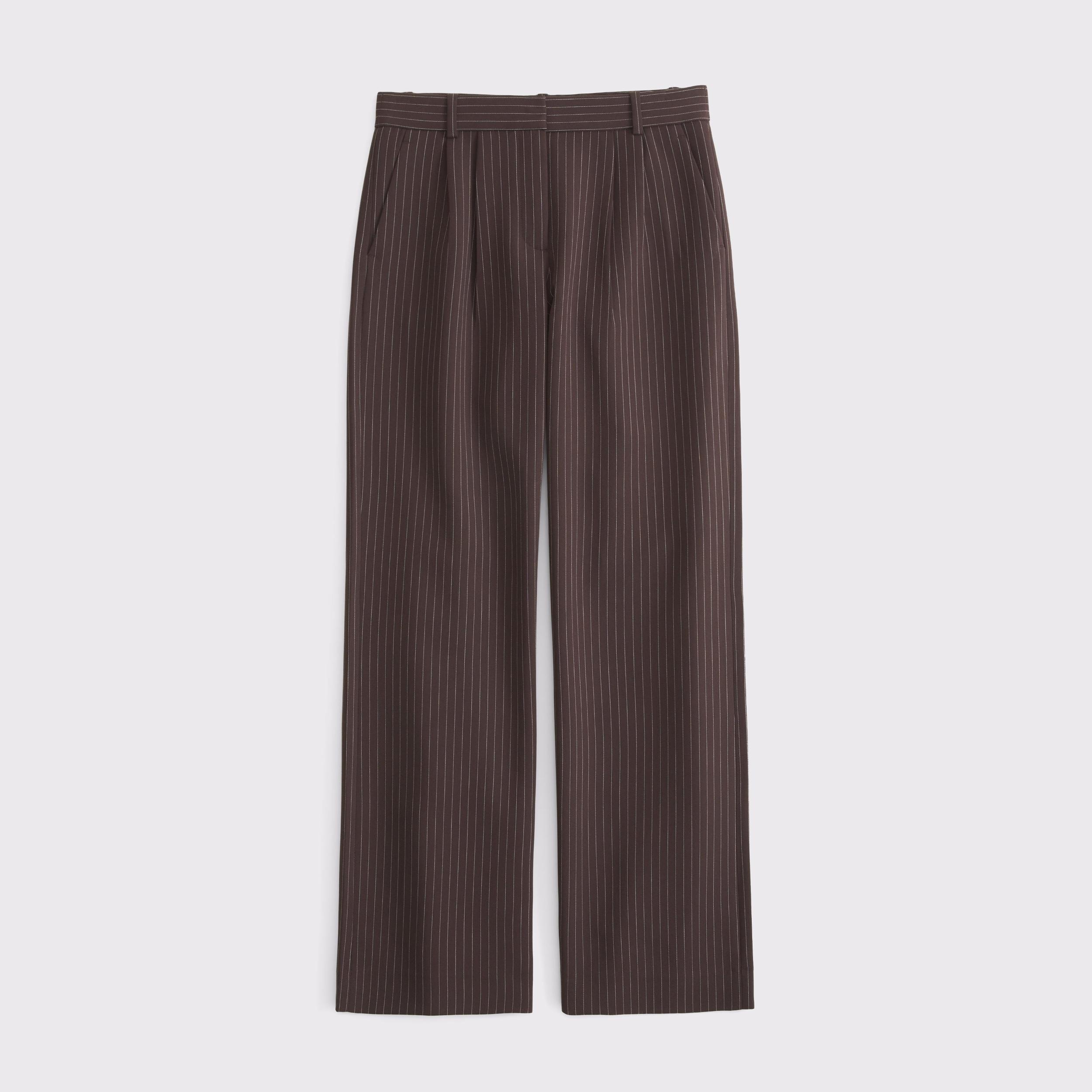 Curve Love A&F Sloane Low Rise Tailored Wide Leg Pant Product Image
