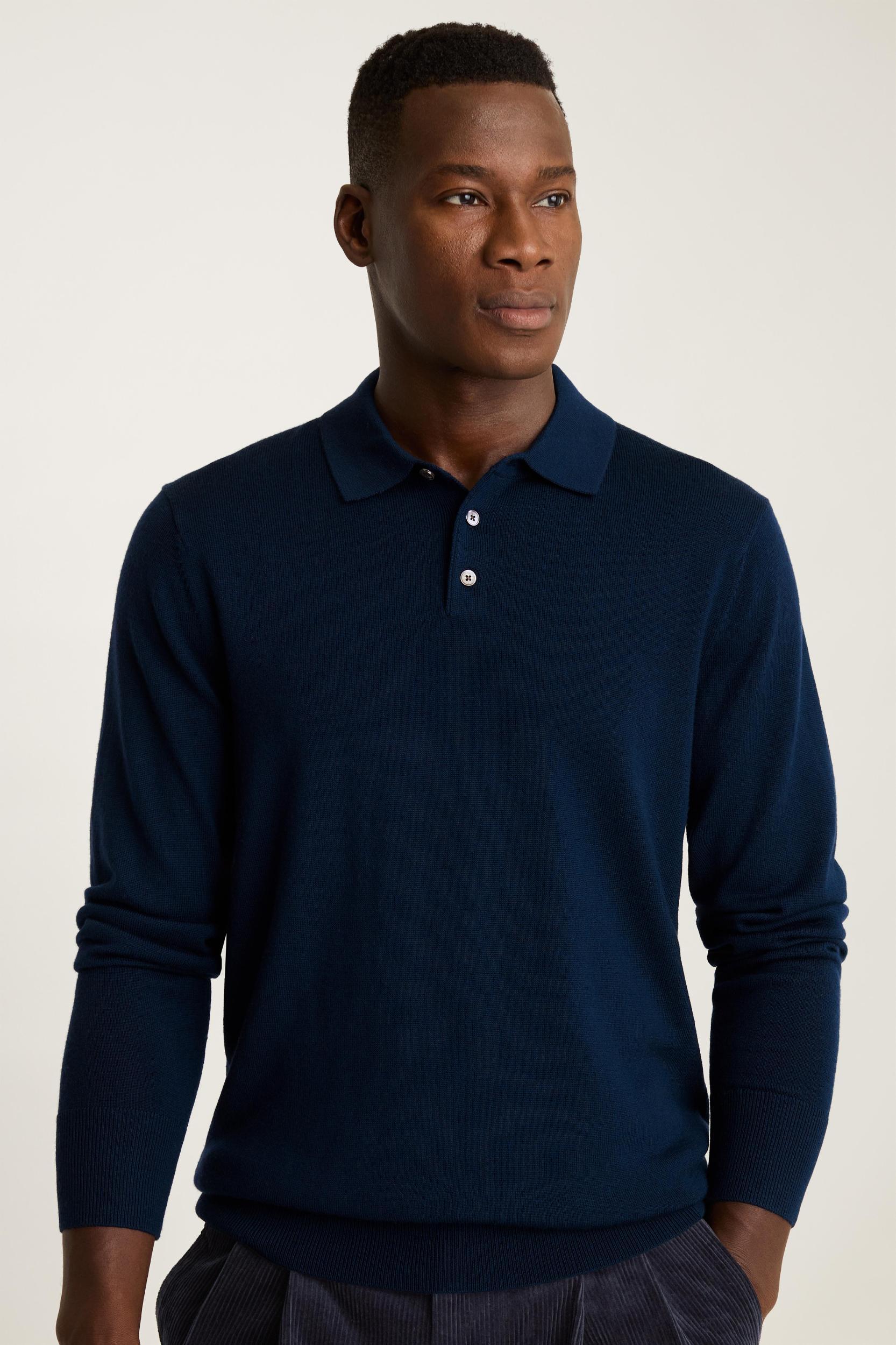 Hudson Long Sleeve Sweater Polo Product Image