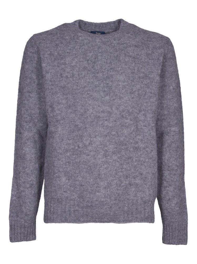 HERNO Crewneck Knitted Jumper In Grey Product Image