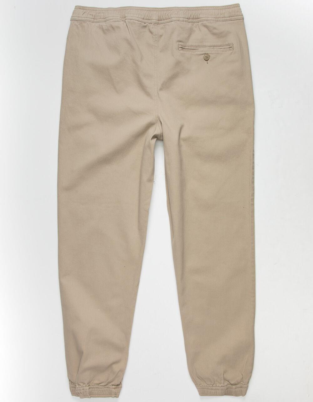 RSQ Mens Twill Jogger Pants - DK KHAKI Product Image