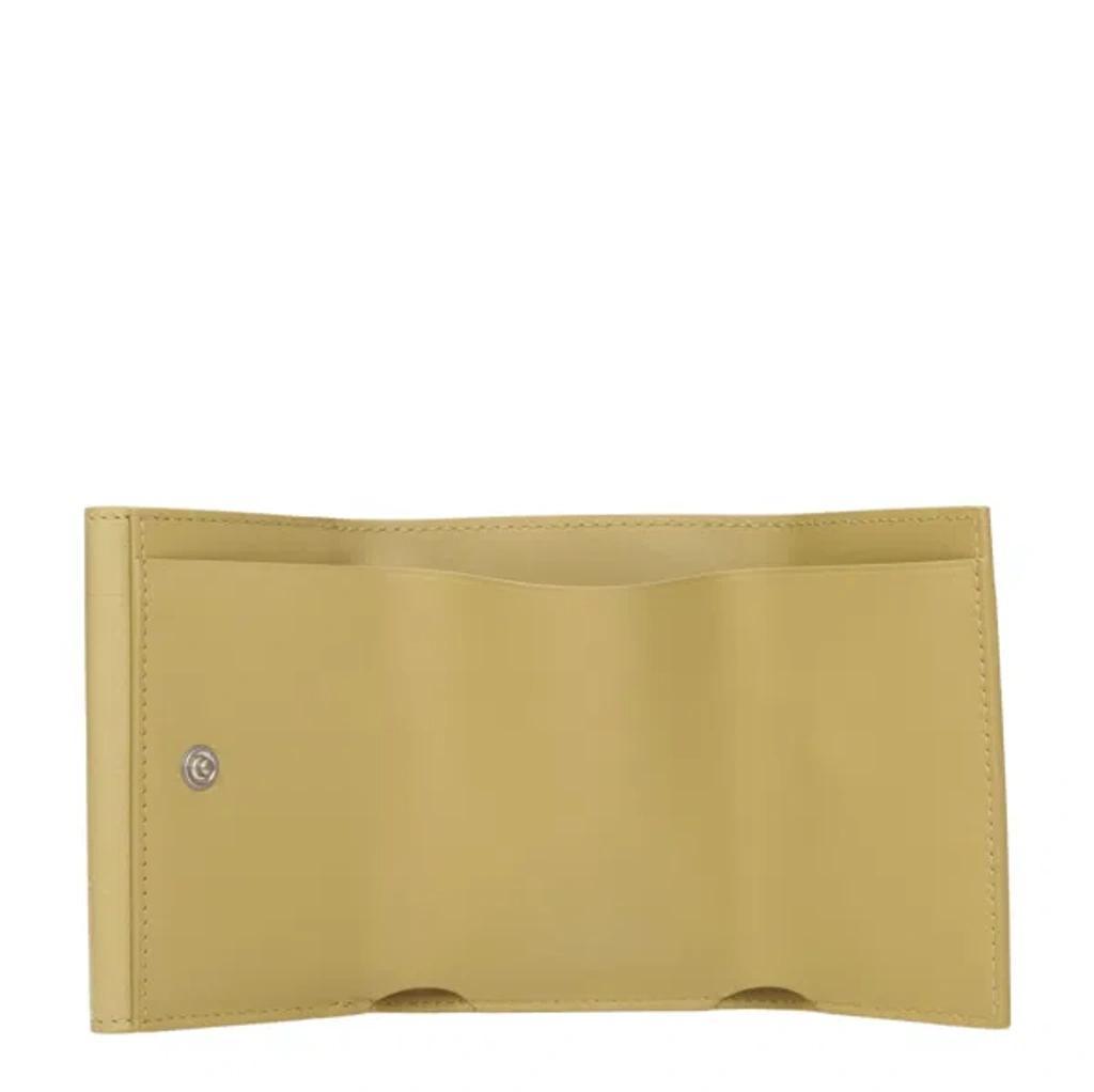 JIL SANDER Wallets Women Leather Yellow/lemon In Green Product Image