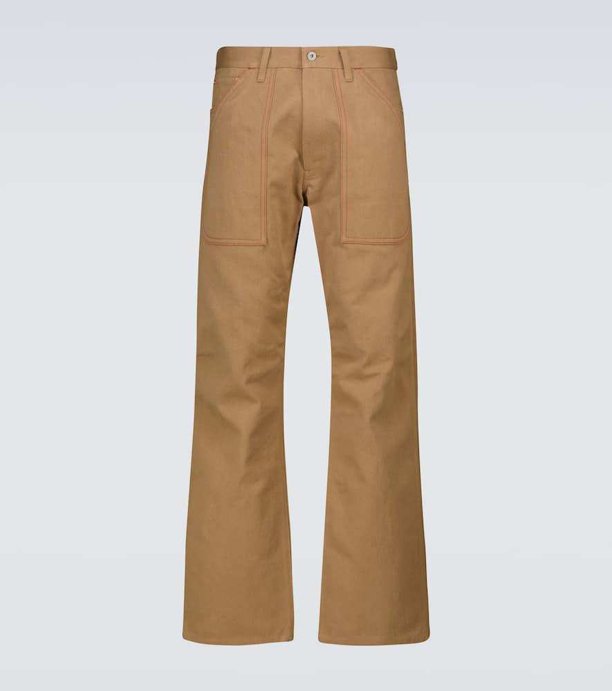 JUNYA WATANABE Straight-fit Cotton Chino Pants In Beige Product Image