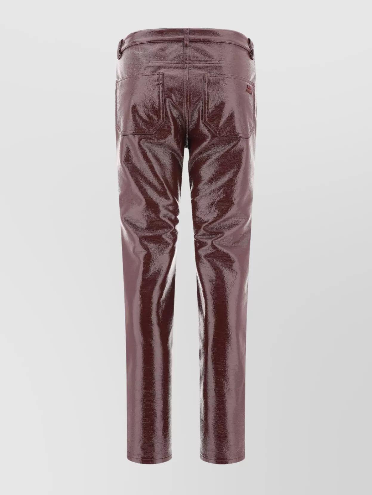 COURRÈGES Reedition Vinyl Trousers Bordeaux Product Image