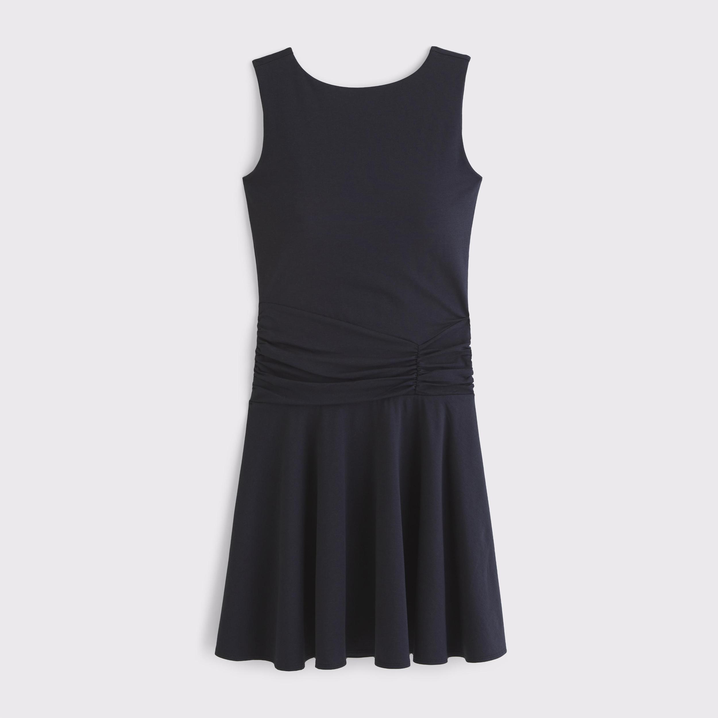 Bra-Free Ruched Knit Mini Dress Product Image