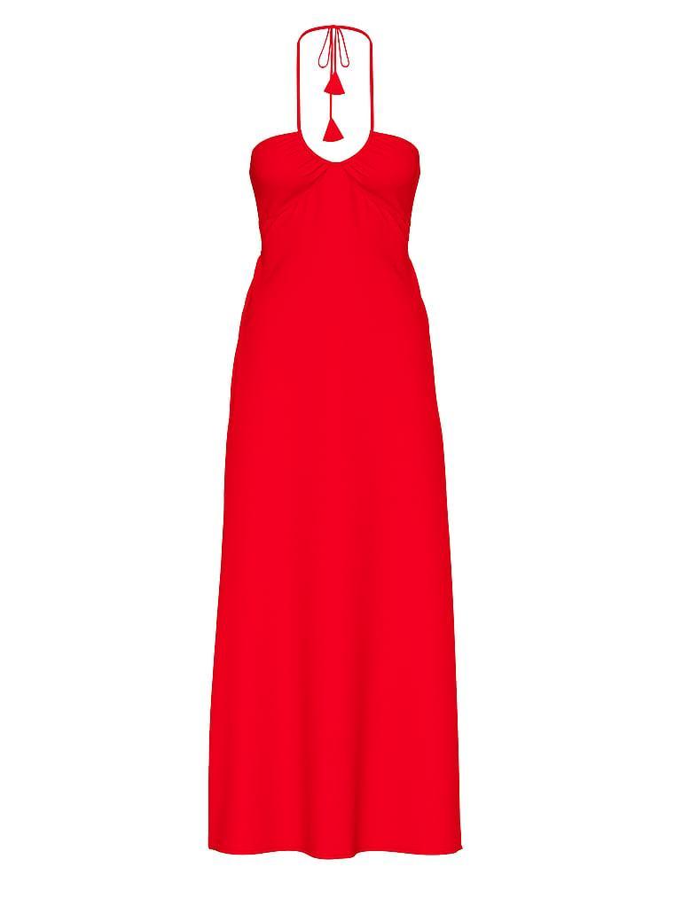Beachwear Halter Maxi Dress Product Image