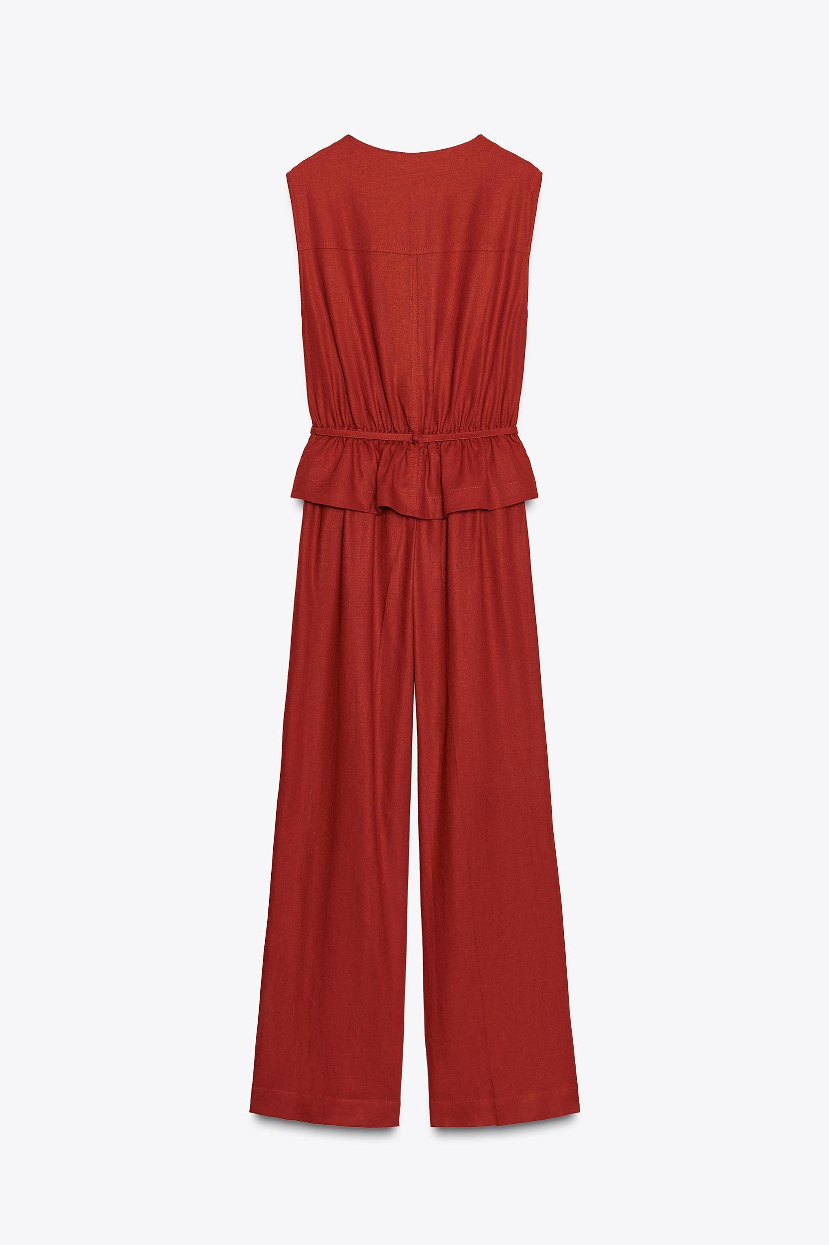 LINEN VEST JUMPSUIT Product Image
