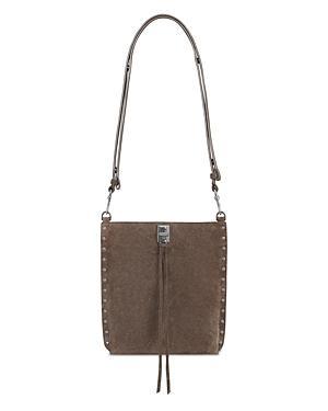 REBECCA MINKOFF Darren Pebbled Leather Studded Shoulder Bag Product Image