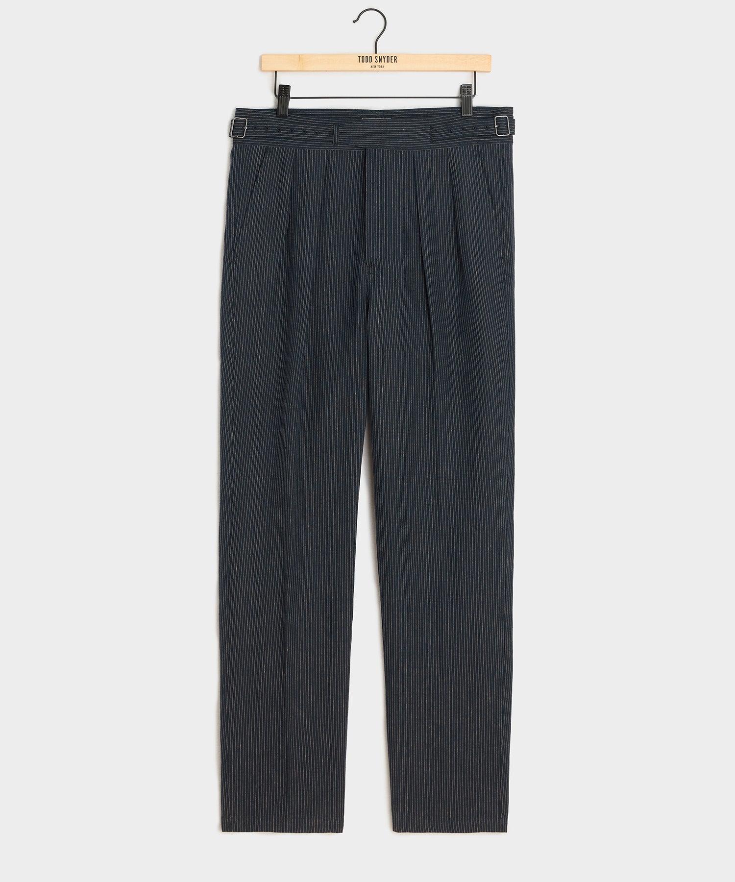 Irish Linen Striped Gurkha Trouser Product Image