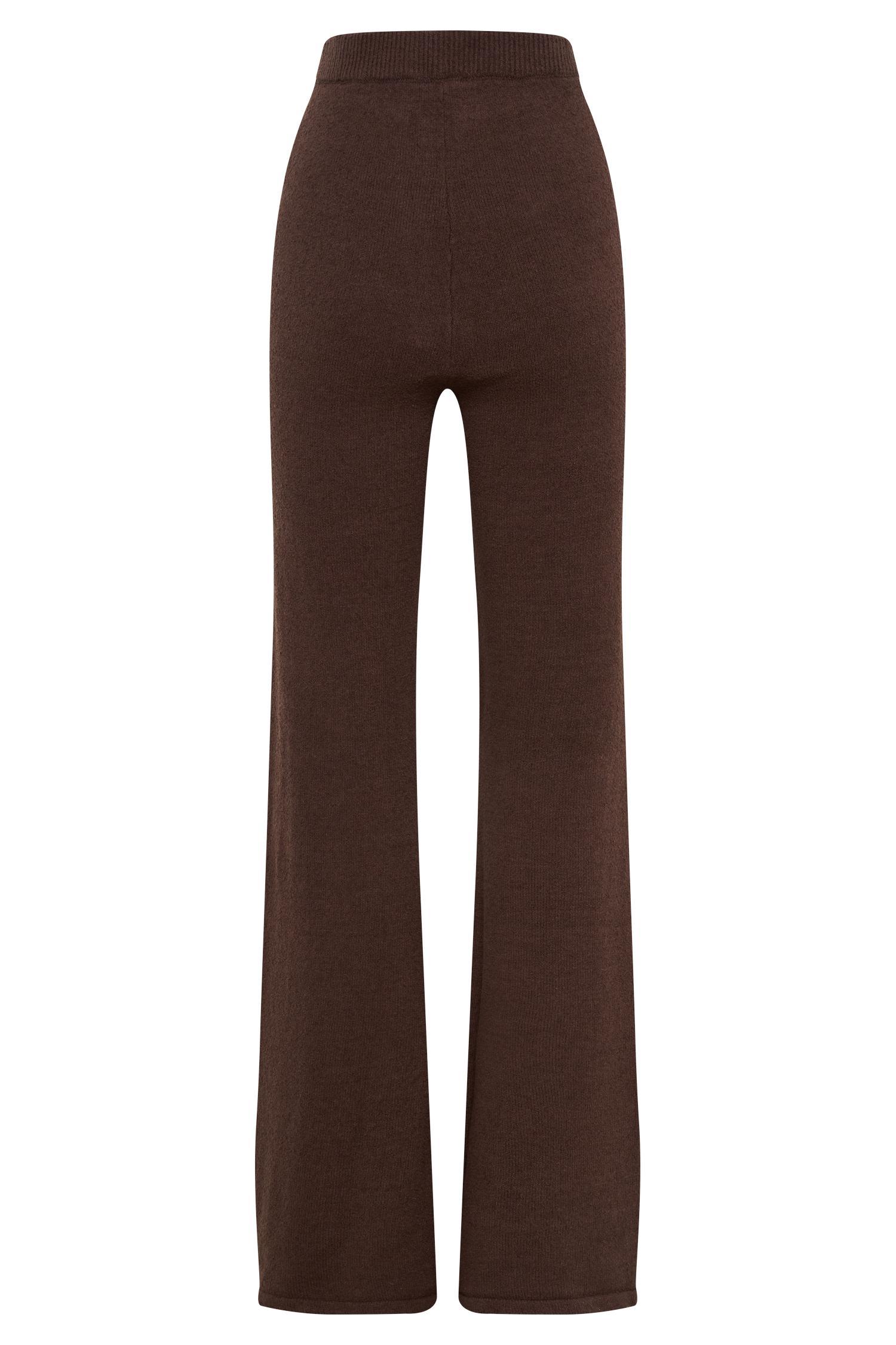Angelina Knit Pants - Chocolate Product Image