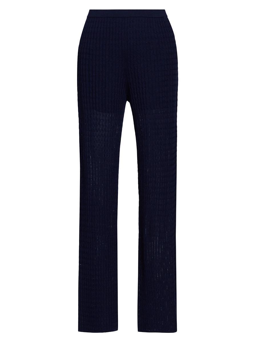 Womens Cable Pointelle Pants Product Image