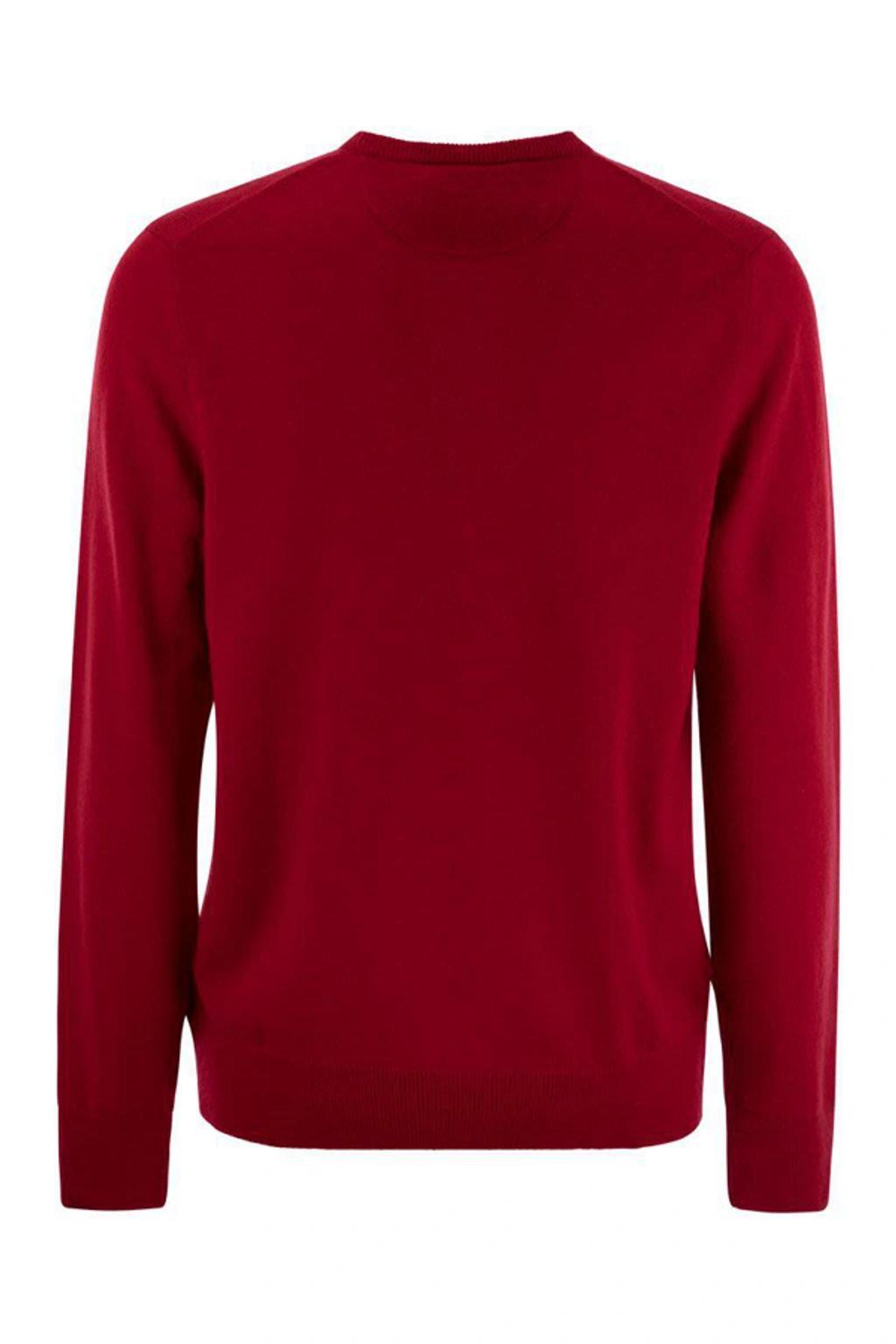 POLO RALPH LAUREN Crew-neck Wool Sweater In Red Product Image