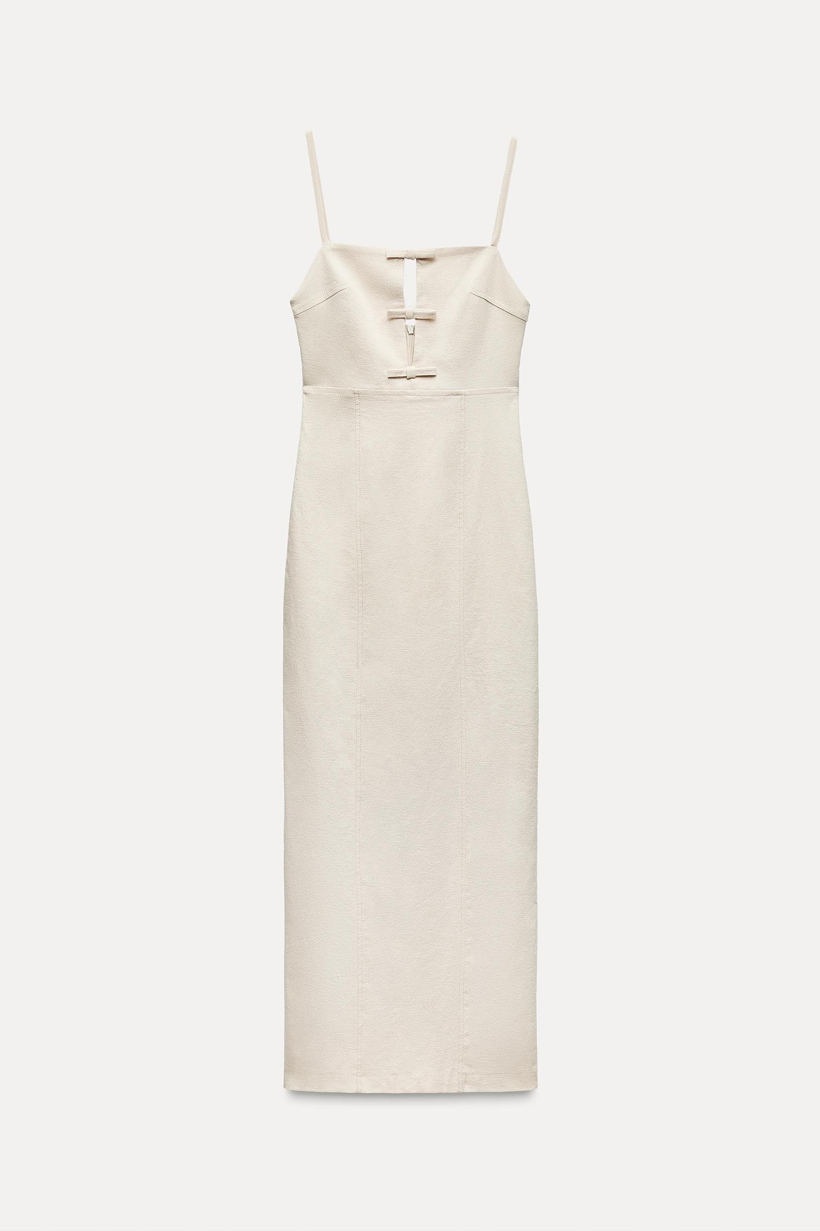 CUT OUT BOWS MIDI DRESS Product Image