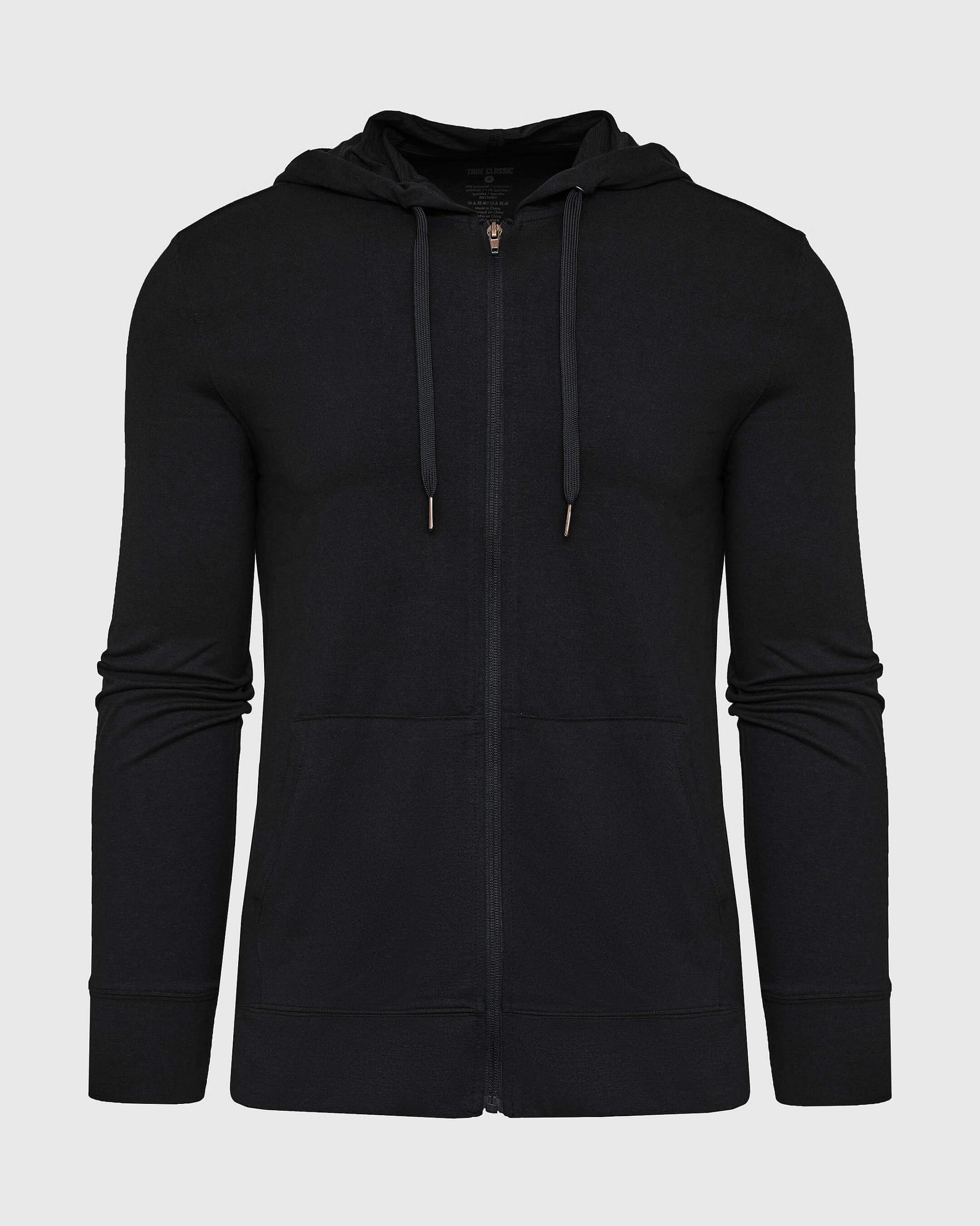 Black Active Comfort Full Zip Hoodie Product Image