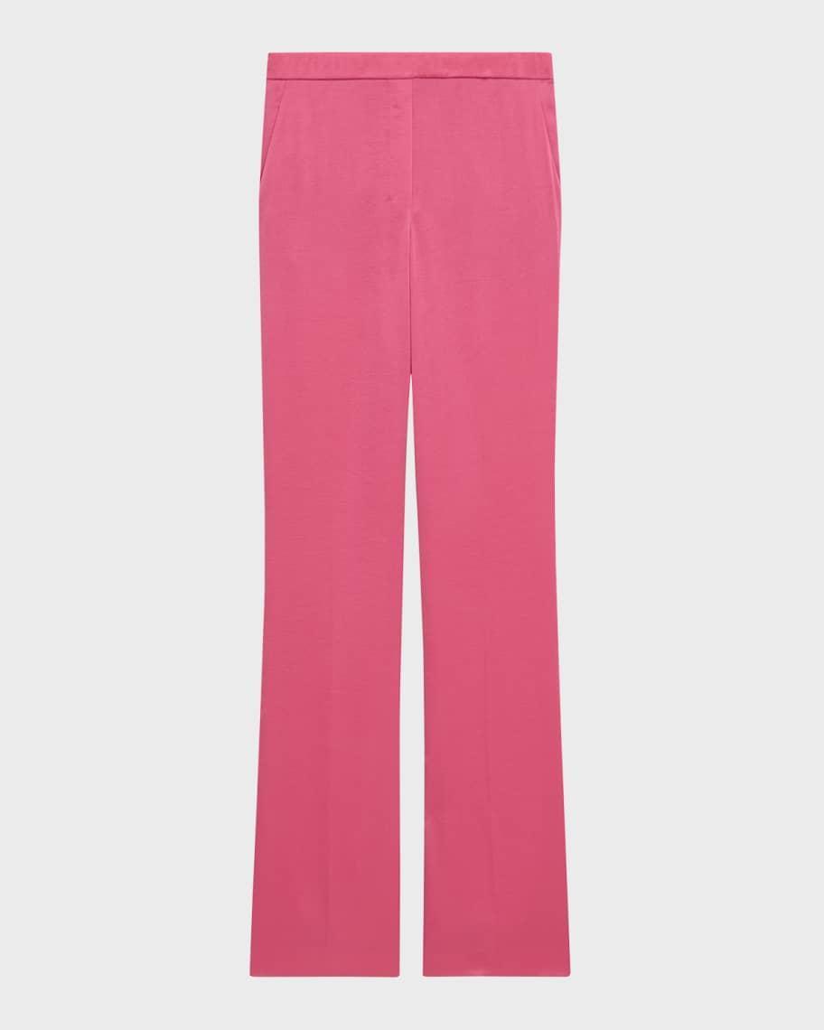 Crushed Satin Slim Pull-On Pants Product Image