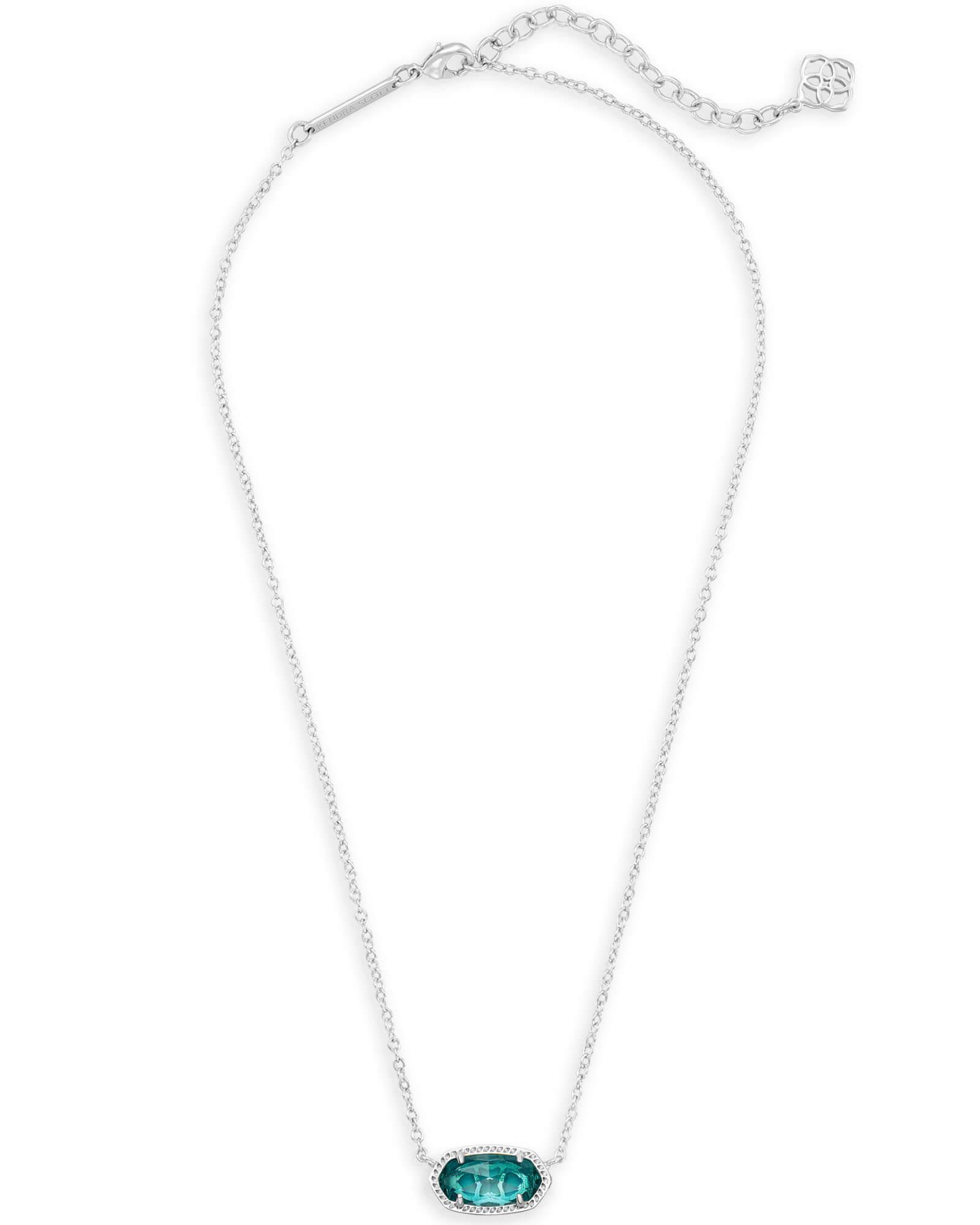 Elisa Silver Pendant Necklace in Iridescent Drusy Product Image