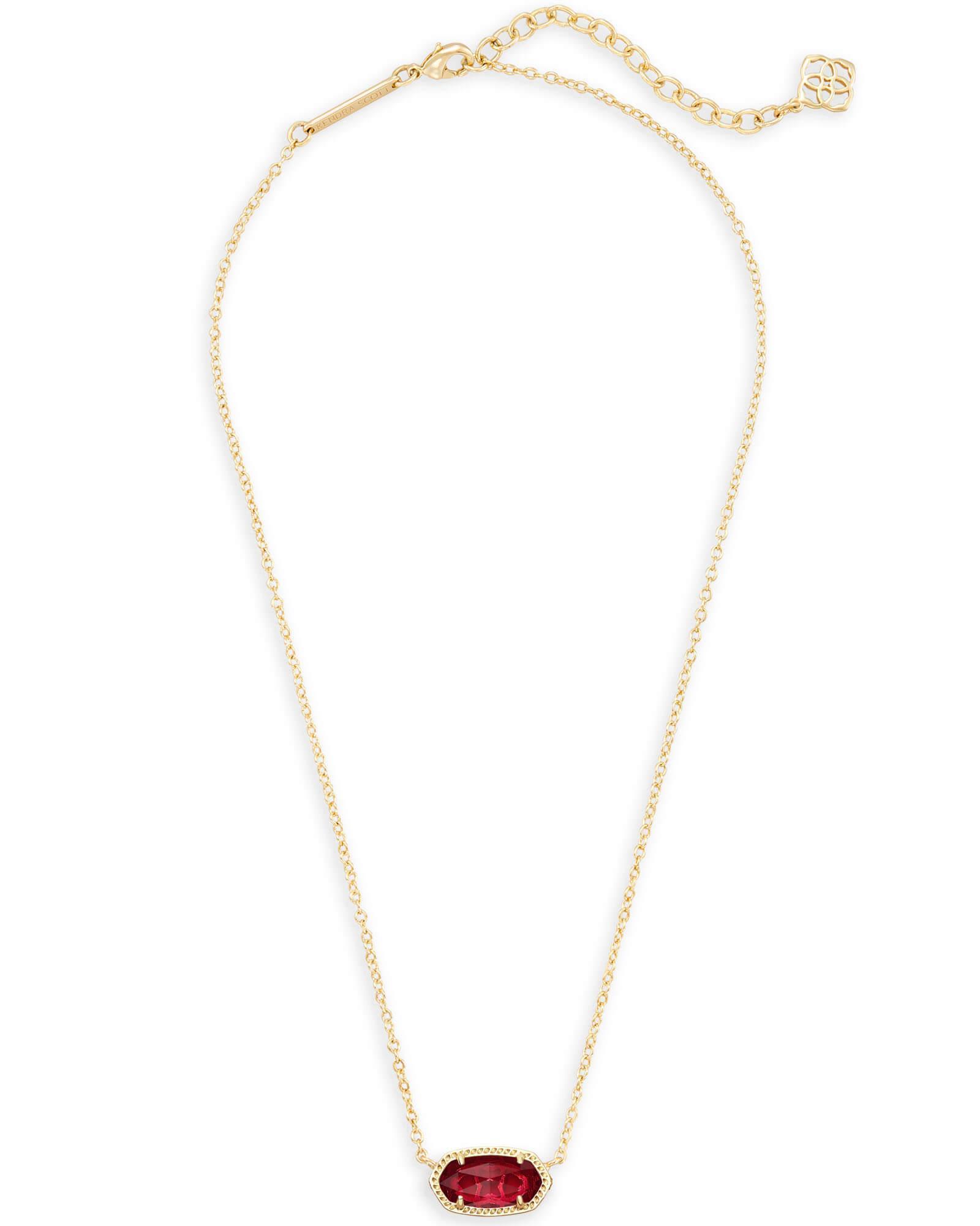Elisa Gold Pendant Necklace in Peridot Illusion Product Image