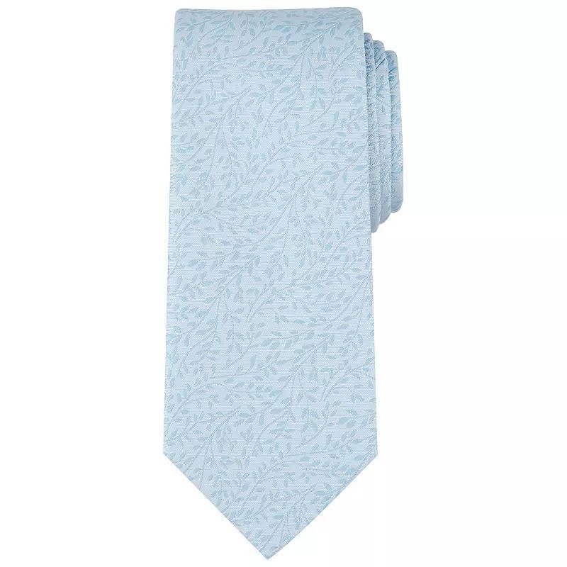 Men's Bespoke Floral Skinny Tie, Blue Hopkins Product Image