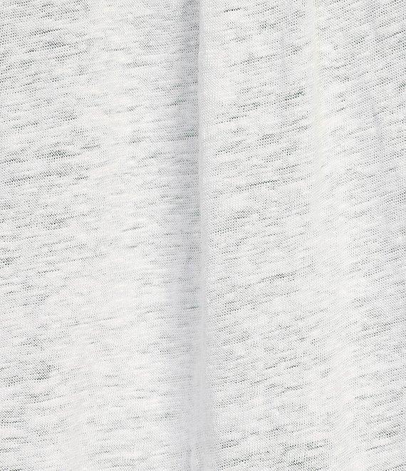 Eileen Fisher Petite Classic Collar Linen Jersey Long Sleeve Button Front Shirt Product Image