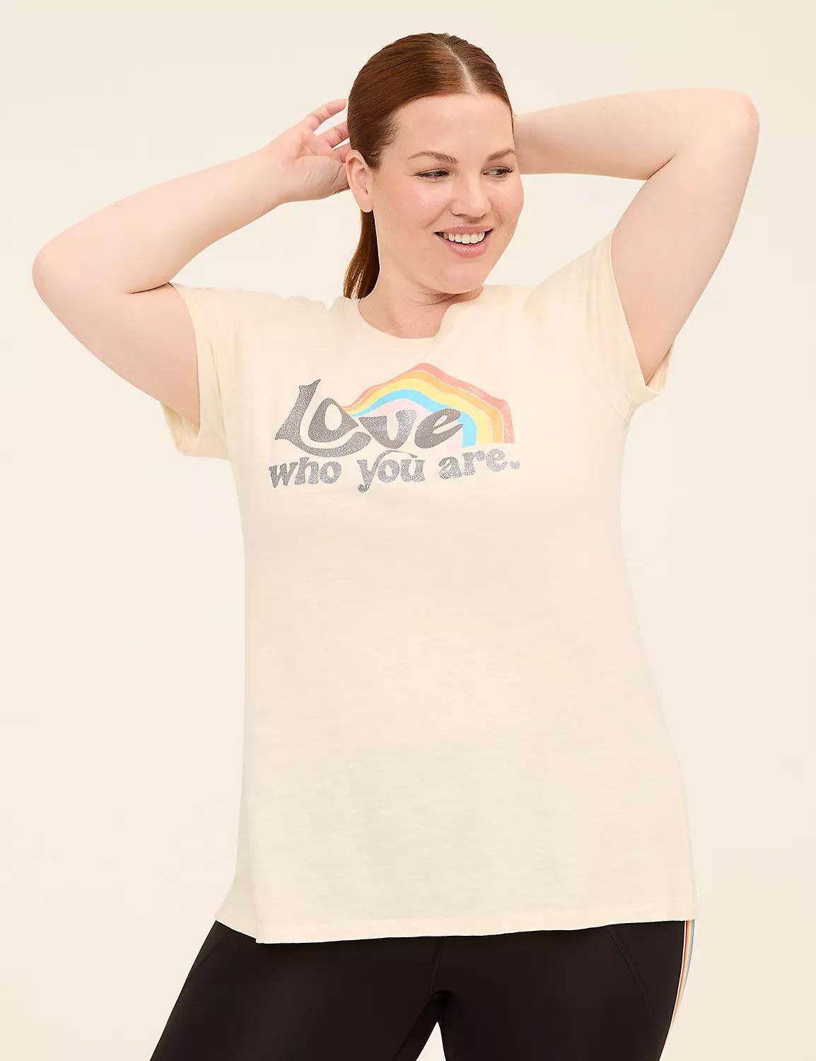 Glitter Love Who You Are Graphic Tee Product Image