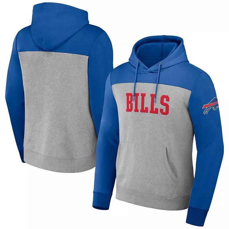 Men's NFL x Darius Rucker Collection by Fanatics Heather Gray Buffalo Bills Color Blocked Pullover Hoodie, Size: 2XL, Grey Product Image