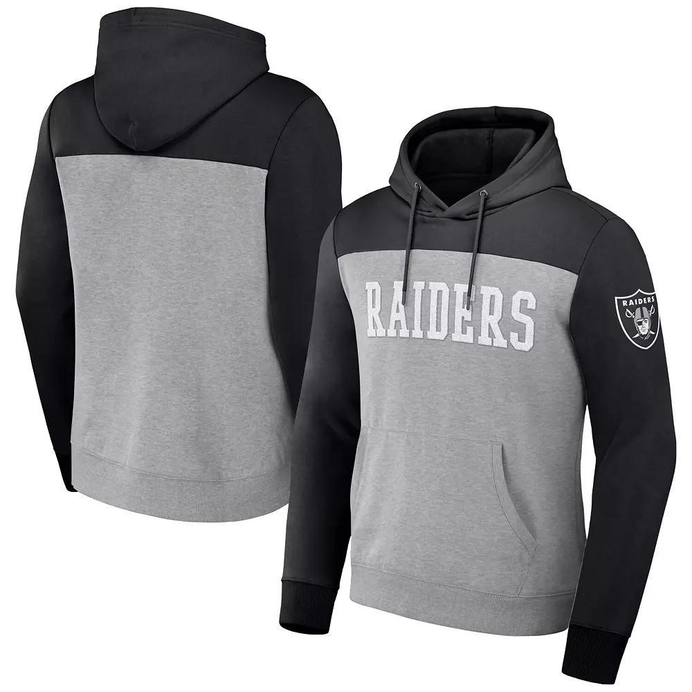 Men's NFL x Darius Rucker Collection by Fanatics Heather Gray Las Vegas Raiders Color Blocked Pullover Hoodie, Size: Small, Lvr Grey Product Image