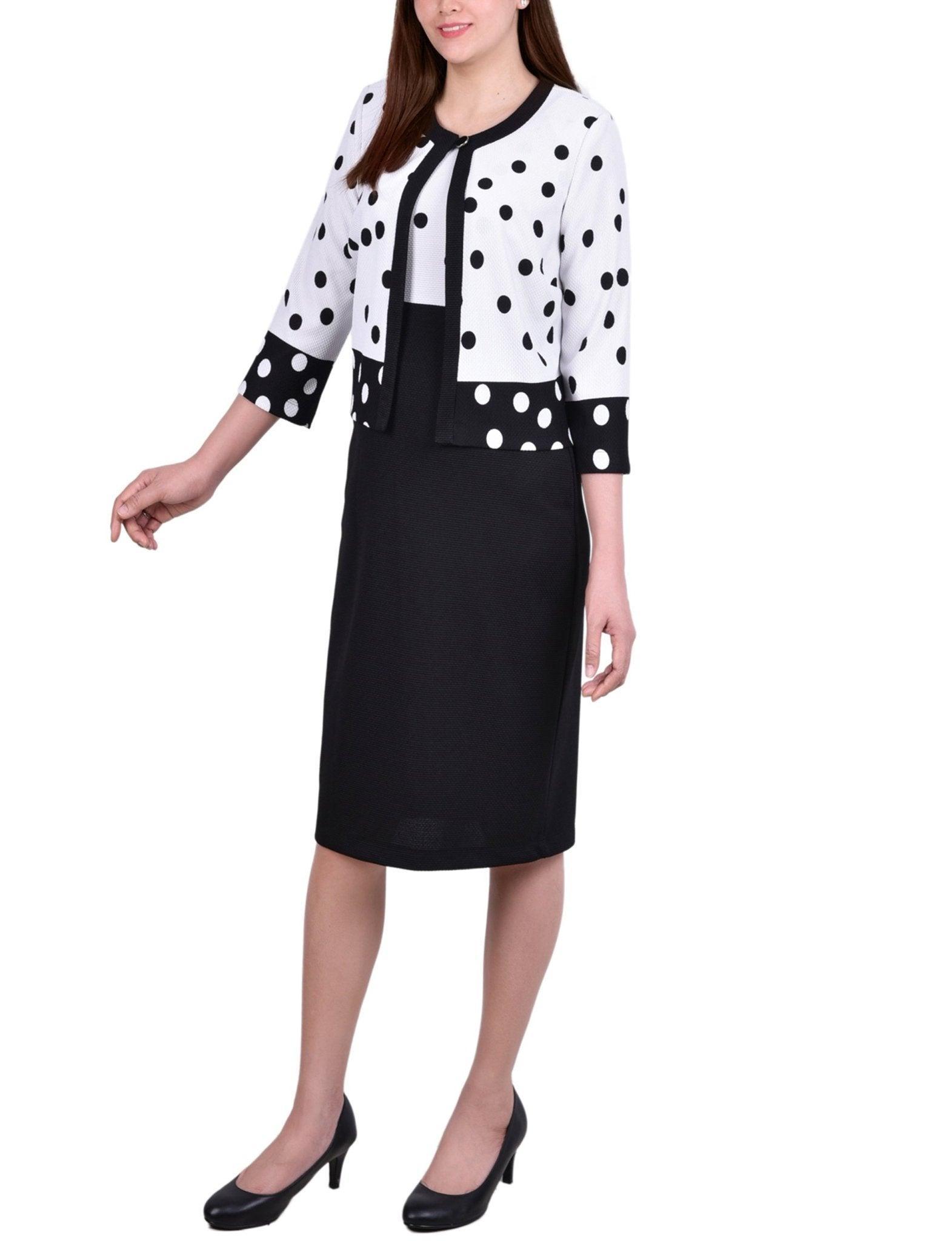 Katlyn Dotted Colorblocked Dress Set Product Image