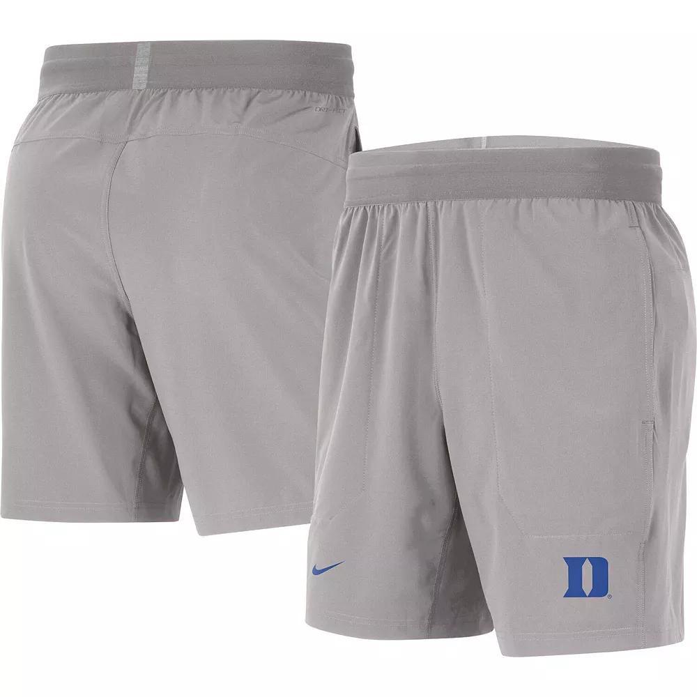Men's Nike  Gray Duke Blue Devils Player Performance Shorts, Size: XL, Grey Product Image